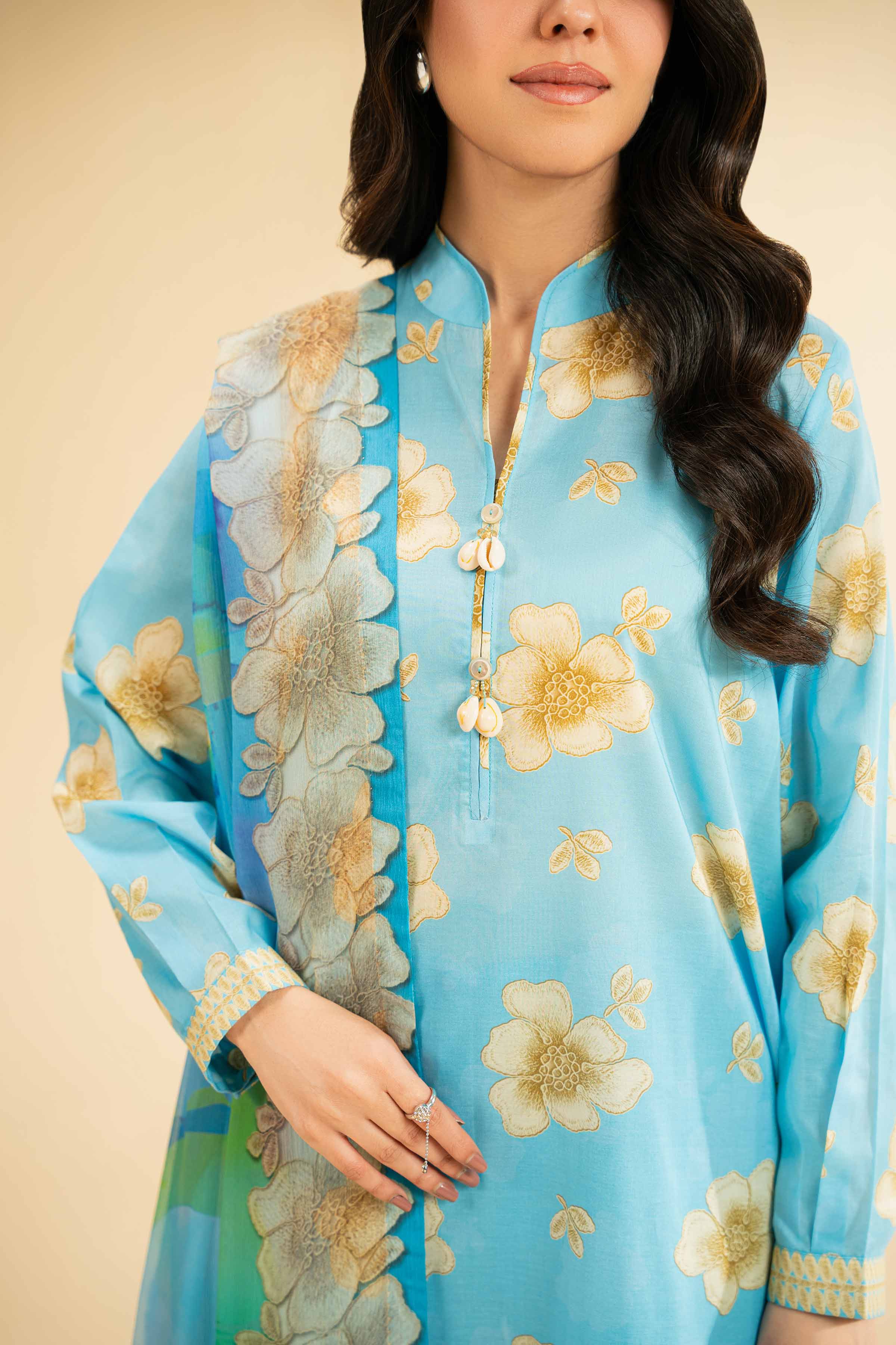 2 Piece - Digital Printed Embroidered Suit - 42501737 for Women - Unstitched Collection | Nishat | Shop Online