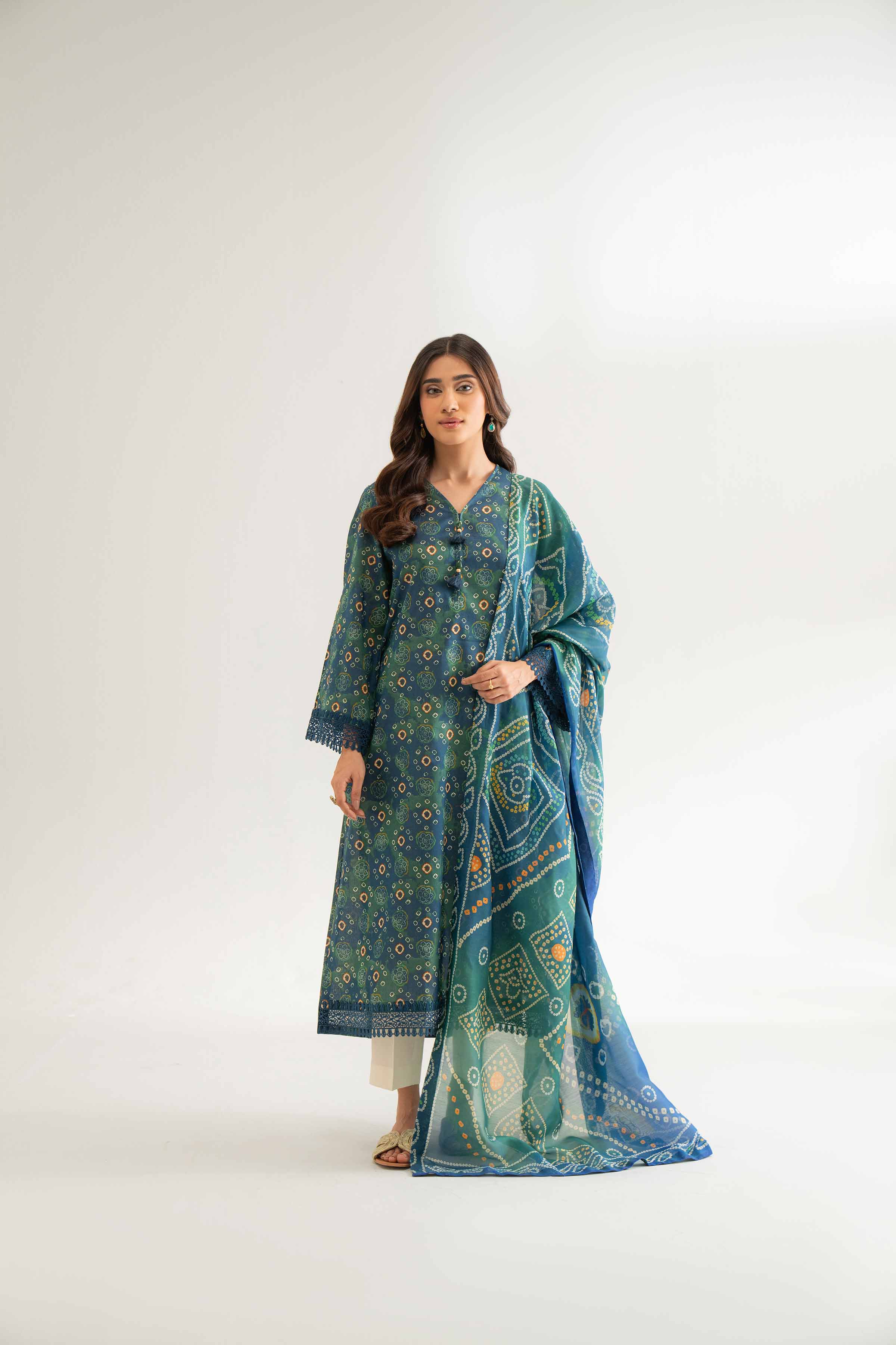2 Piece - Digital Printed Embroidered Suit - 42501752 for Women - Unstitched Collection | Nishat | Shop Online