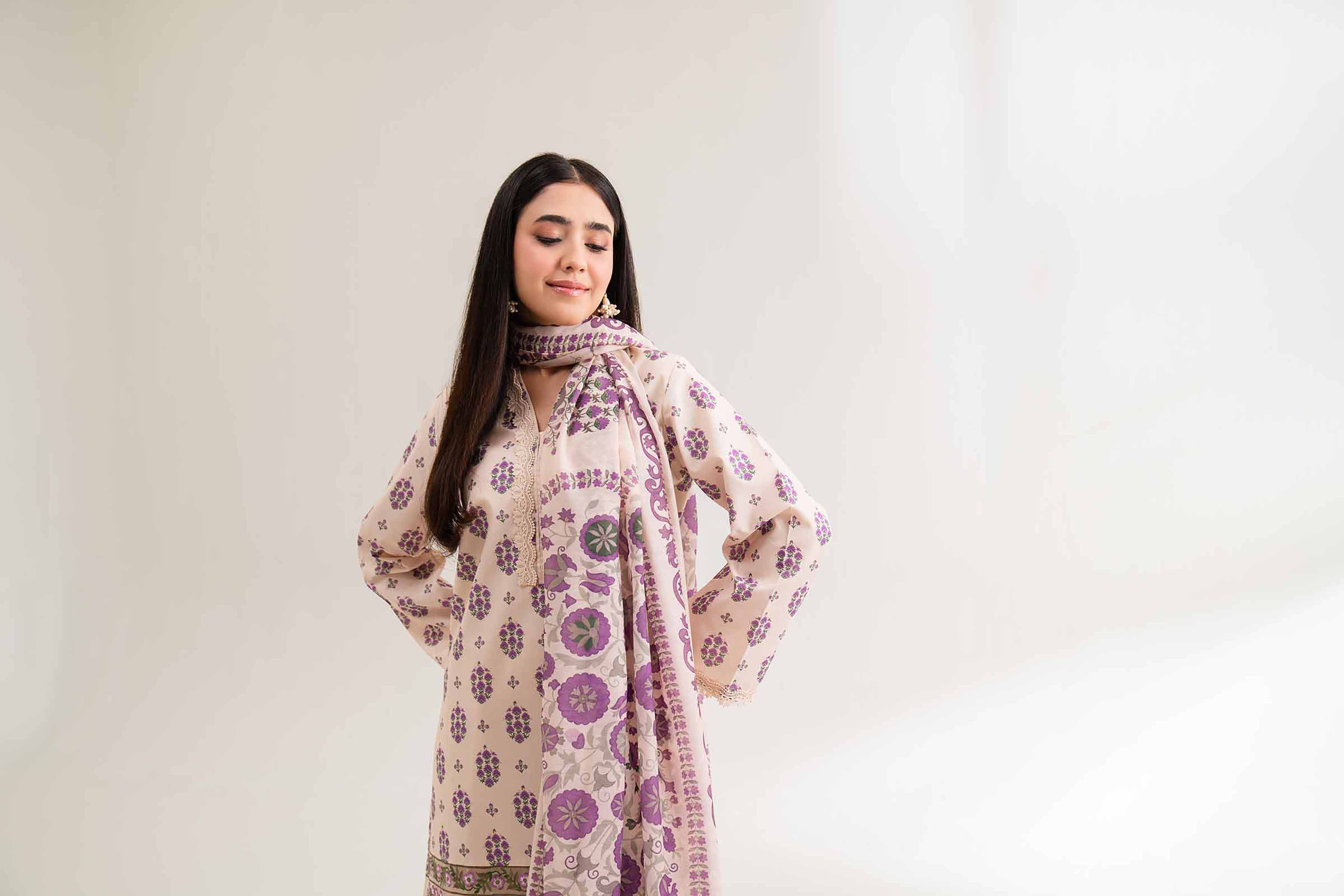 2 Piece - Digital Printed Embroidered Suit - 42501763 for Women - Unstitched Collection | Nishat | Shop Online