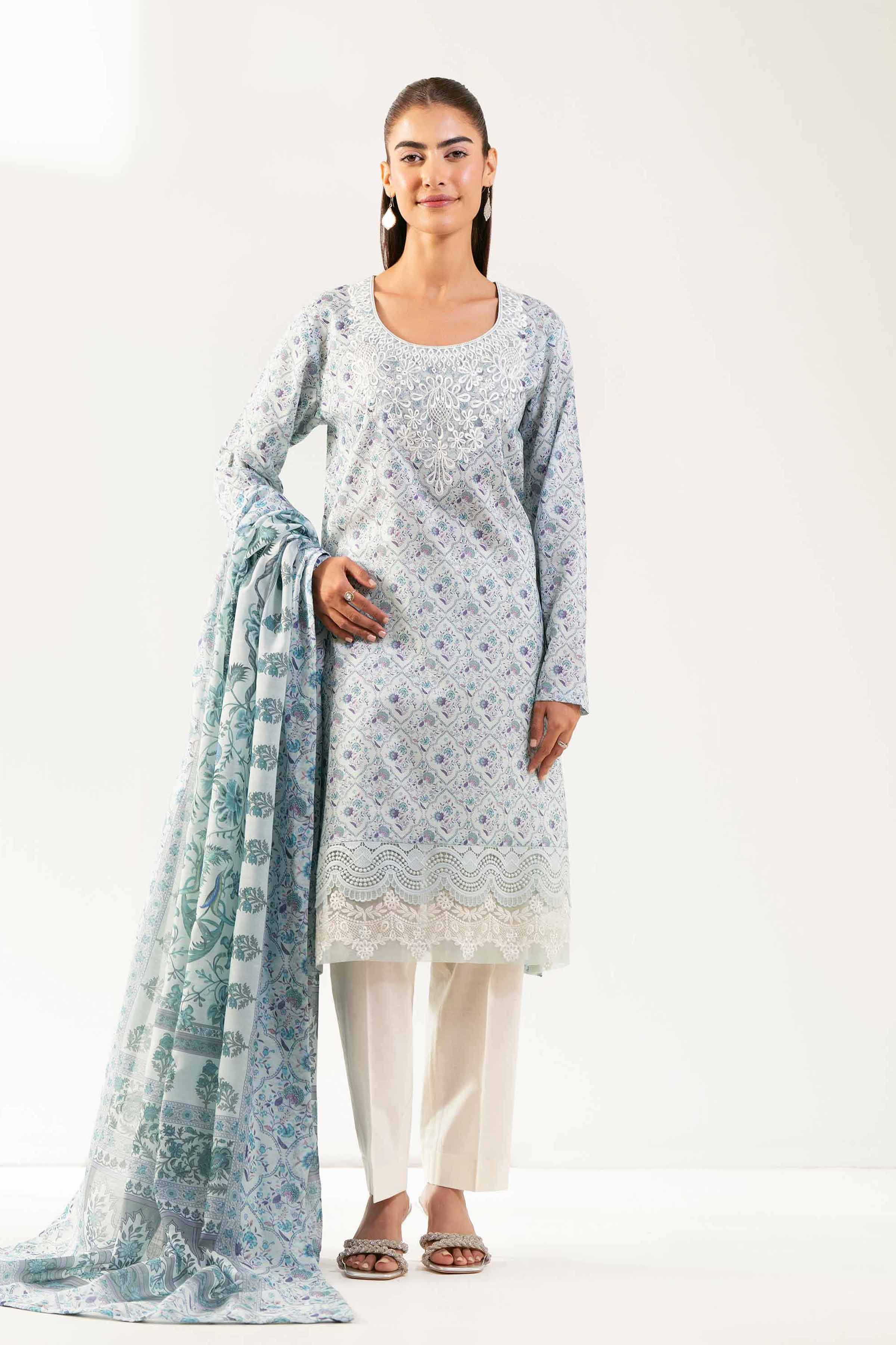 2 Piece - Digital Printed Embroidered Suit - 42501768 for Women - Unstitched Collection | Nishat | Shop Online