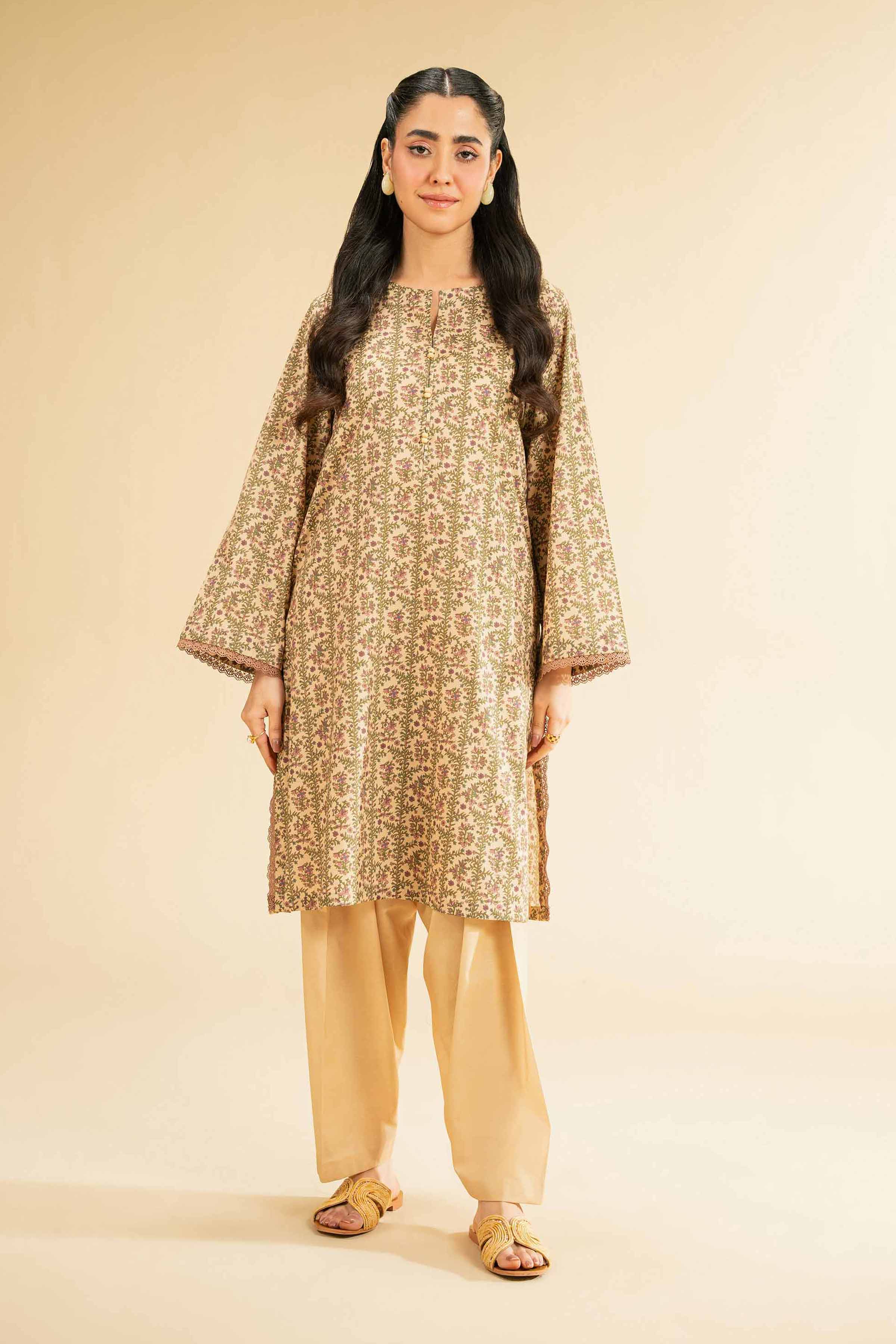 2 Piece - Digital Printed Embroidered Suit - 42501772 for Women - Unstitched Collection | Nishat | Shop Online
