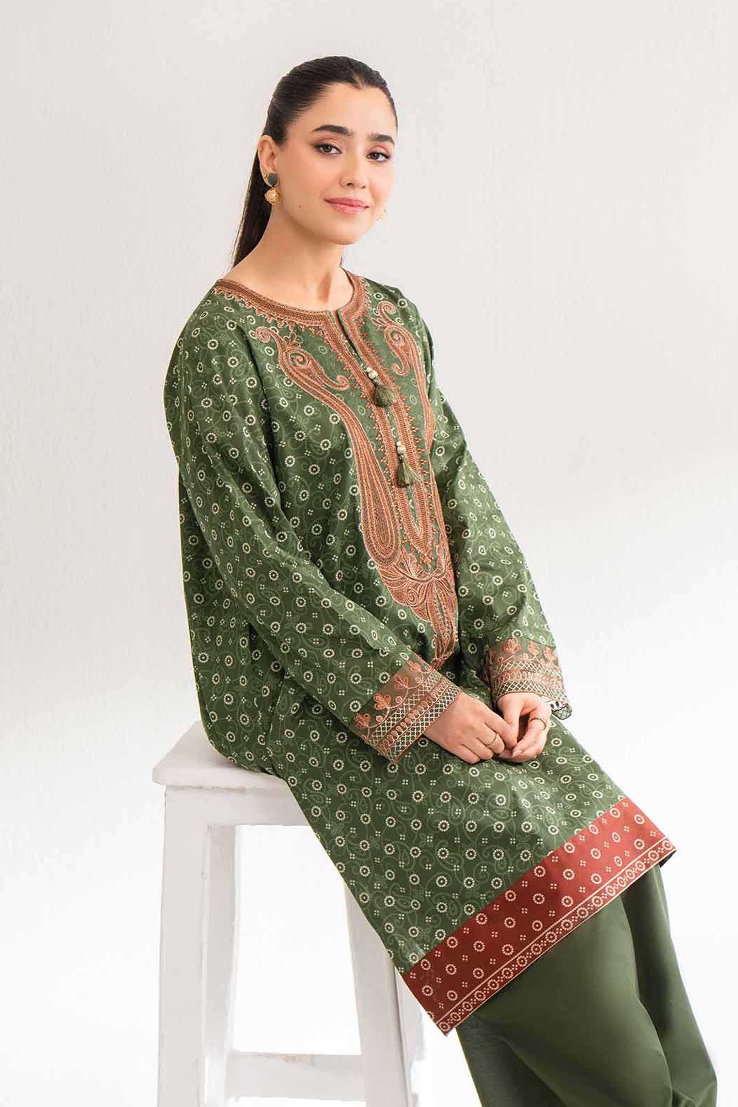 2 Piece - Digital Printed Embroidered Suit - 42501774 for Women - Unstitched Collection | Nishat | Shop Online