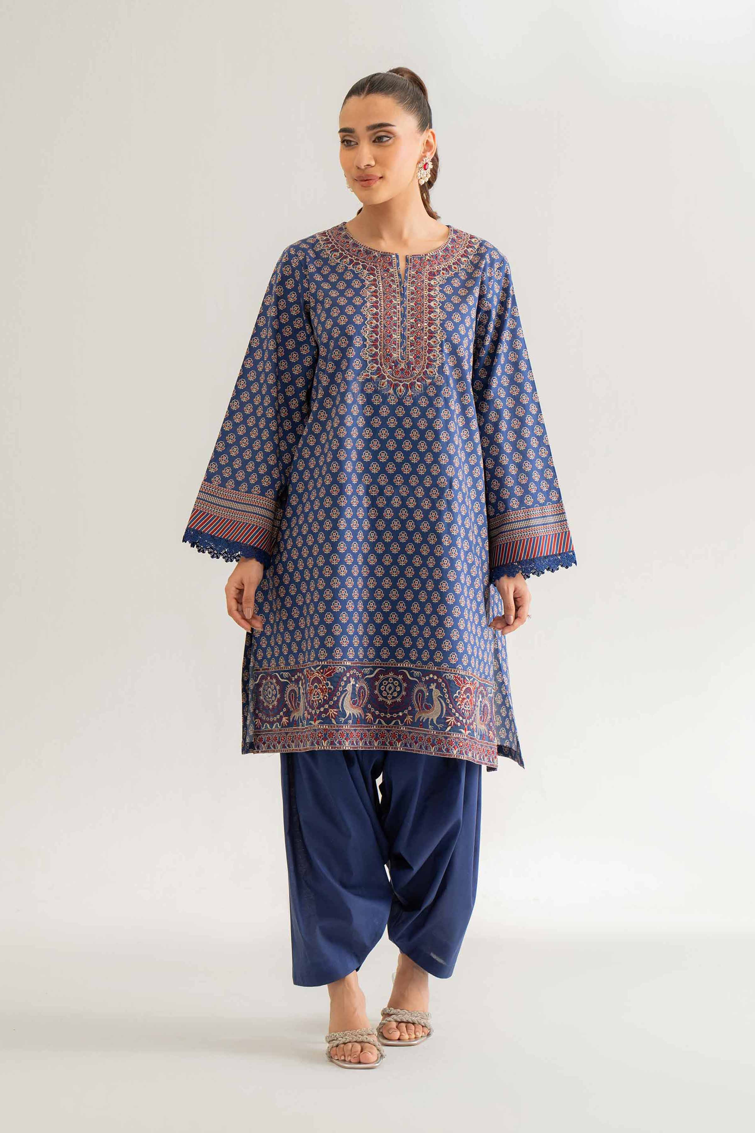 2 Piece - Digital Printed Embroidered Suit - 42501777 for Women - Unstitched Collection | Nishat | Shop Online