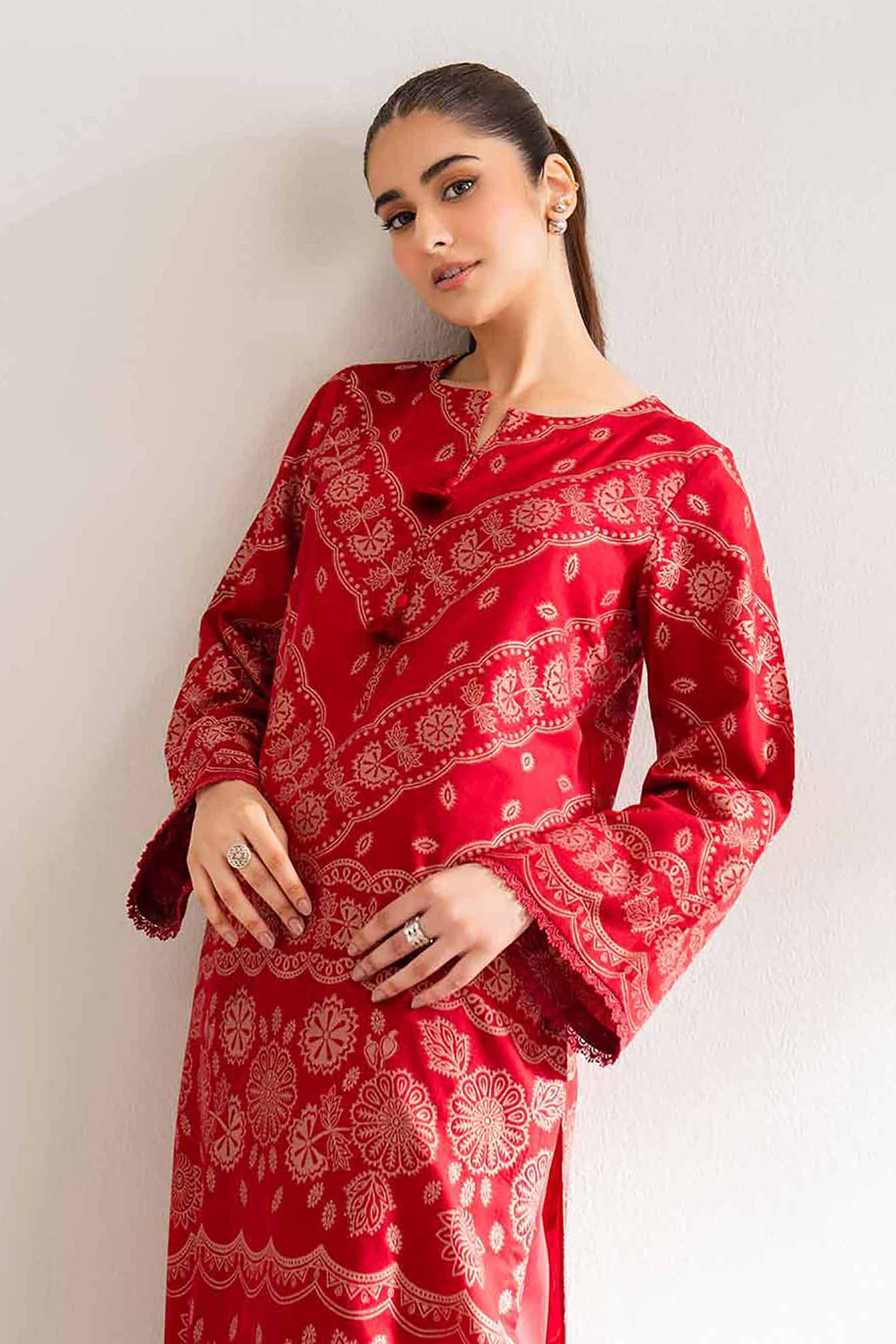 2 Piece - Jacquard Suit - 42501807 for Women - Unstitched Collection | Nishat | Shop Online