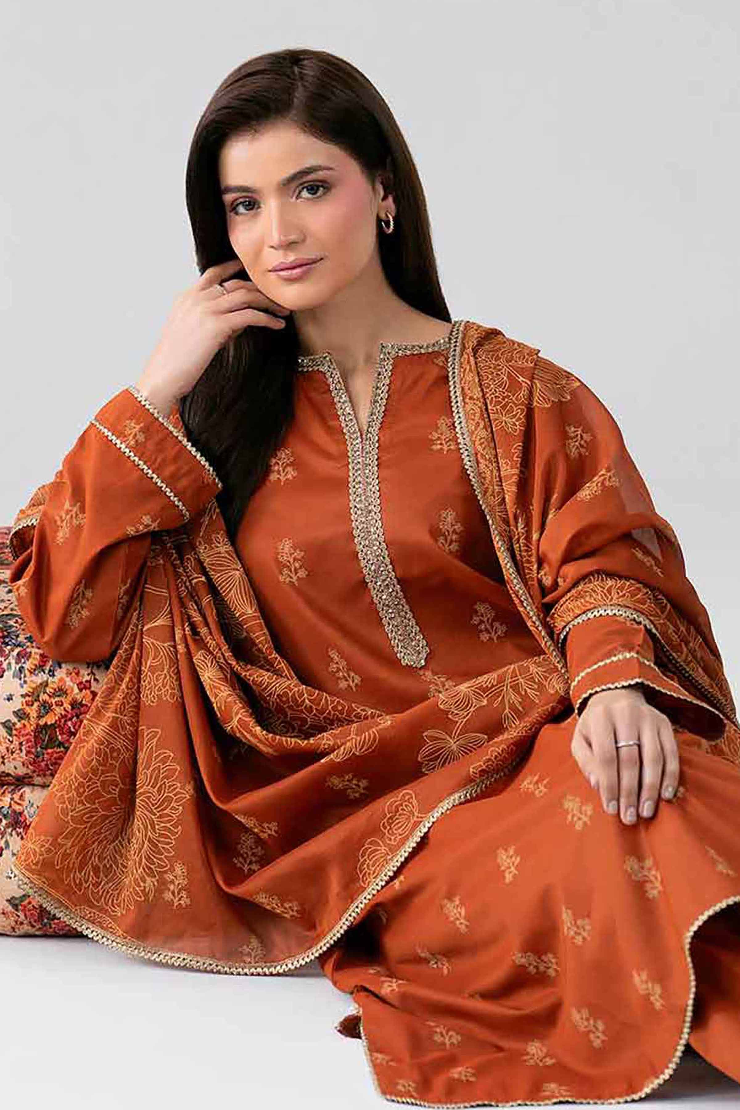 3 Piece - Printed Suit - 42501809 for Women - Unstitched Collection | Nishat | Shop Online