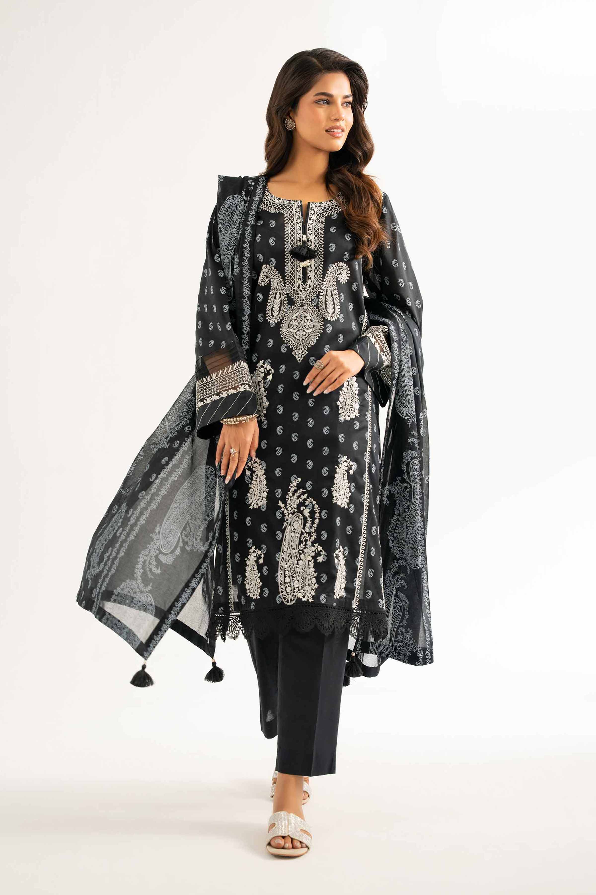 3 Piece - Paste Printed Embroidered Suit - 42501811 for Women - Unstitched Collection | Nishat | Shop Online