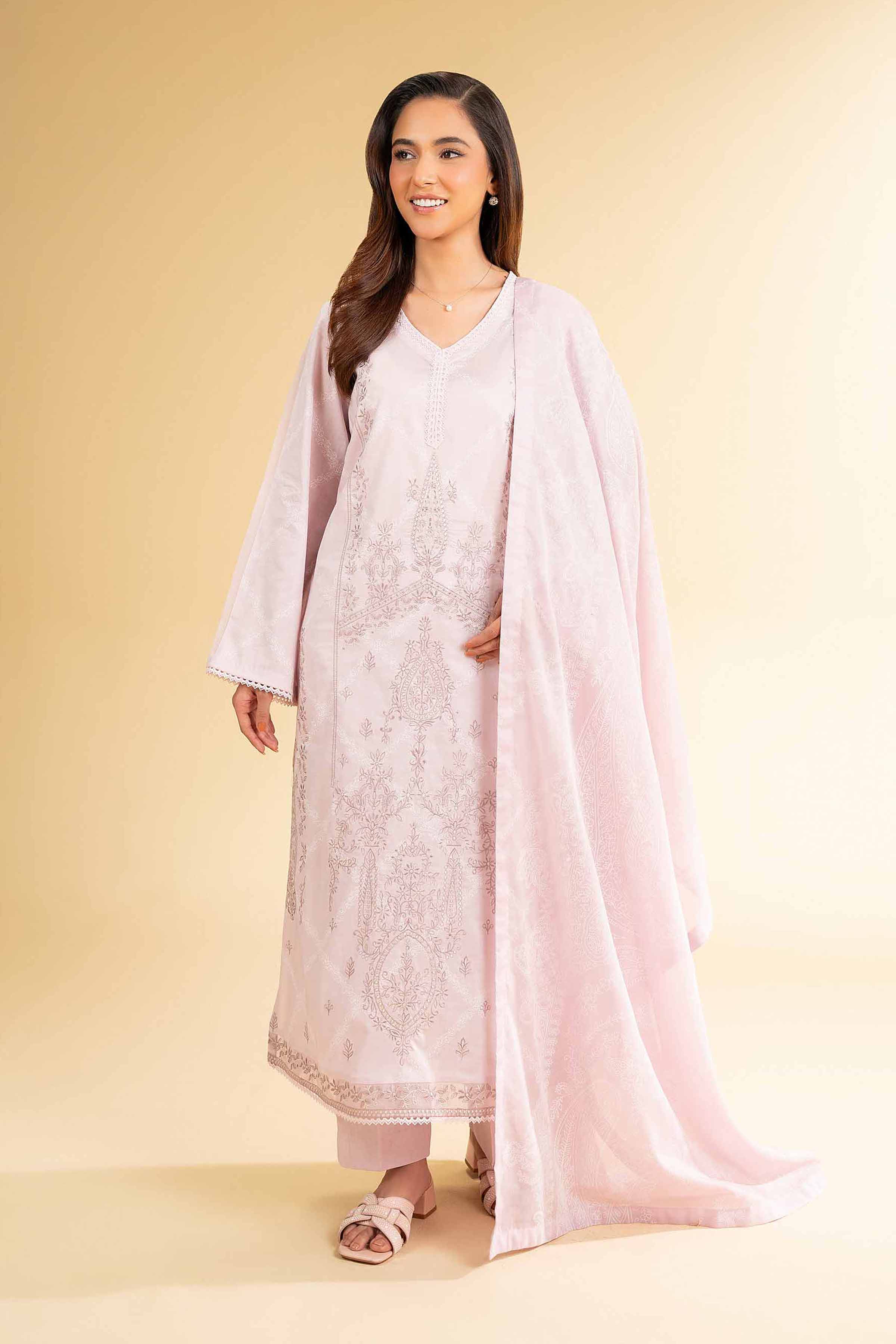 3 Piece - Paste Printed Embroidered Suit - 42501812 for Women - Unstitched Collection | Nishat | Shop Online