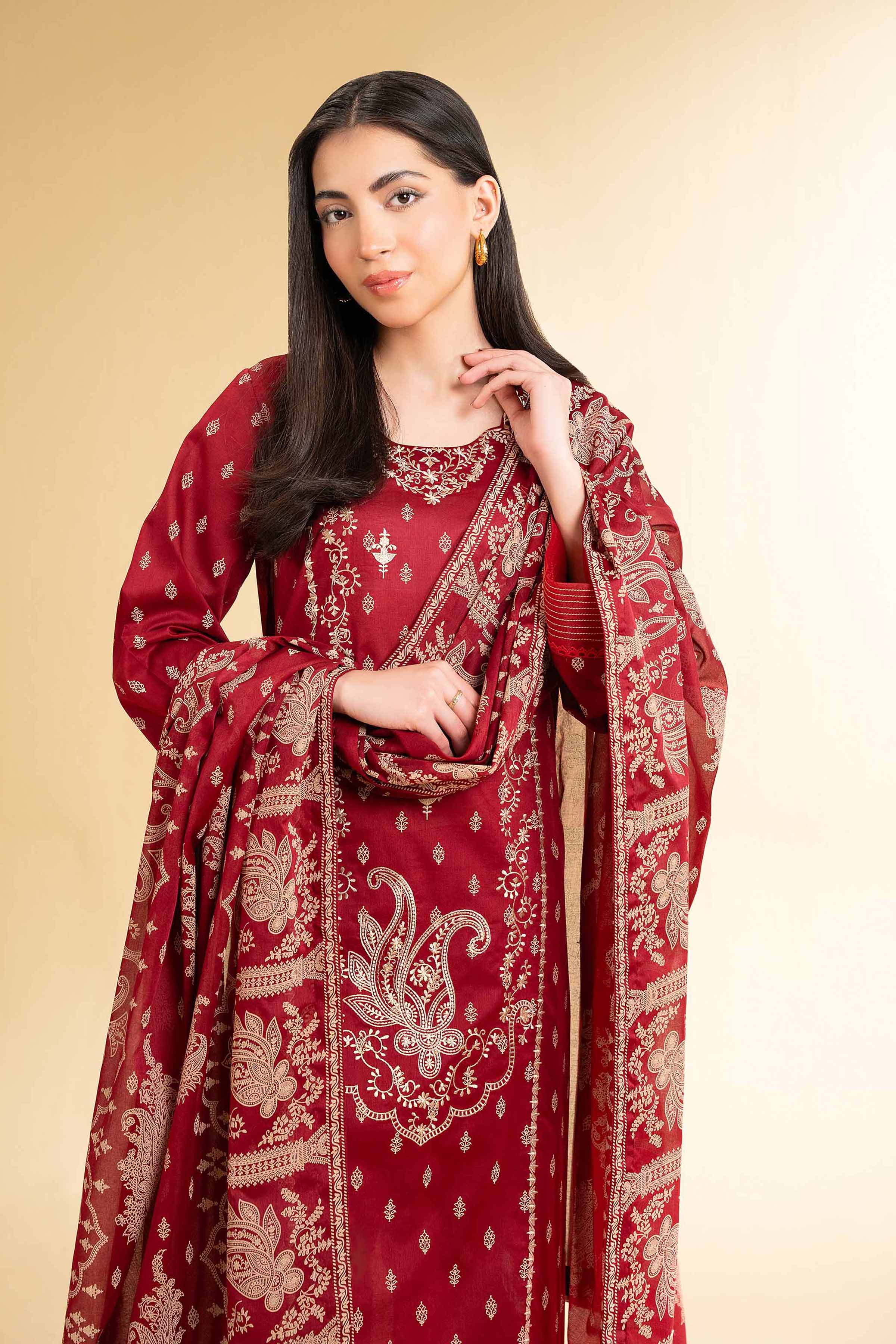 3 Piece - Paste Printed Embroidered Suit - 42501813 for Women - Unstitched Collection | Nishat | Shop Online