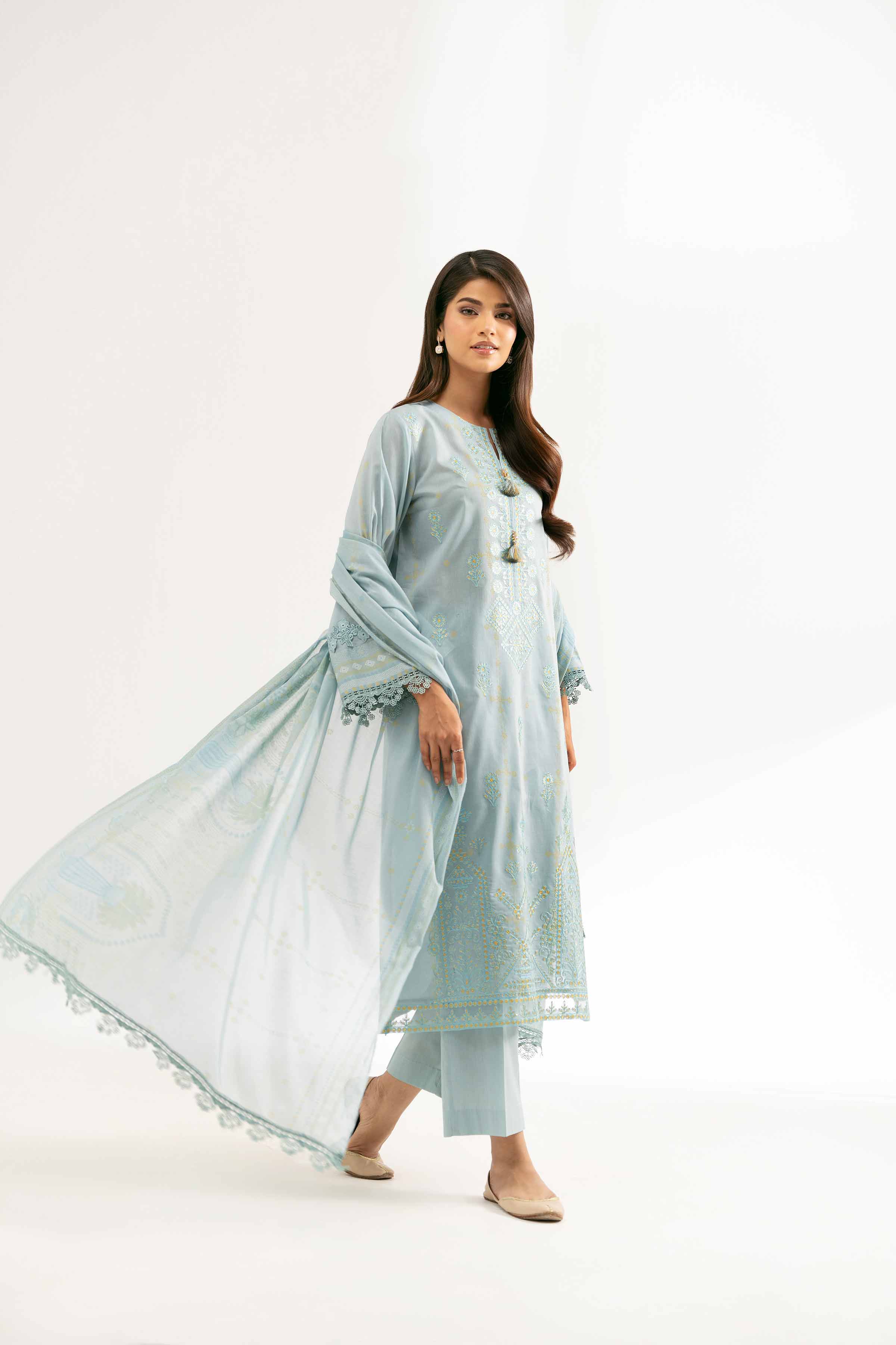 3 Piece - Paste Printed Embroidered Suit - 42501817 for Women - Unstitched Collection | Nishat | Shop Online