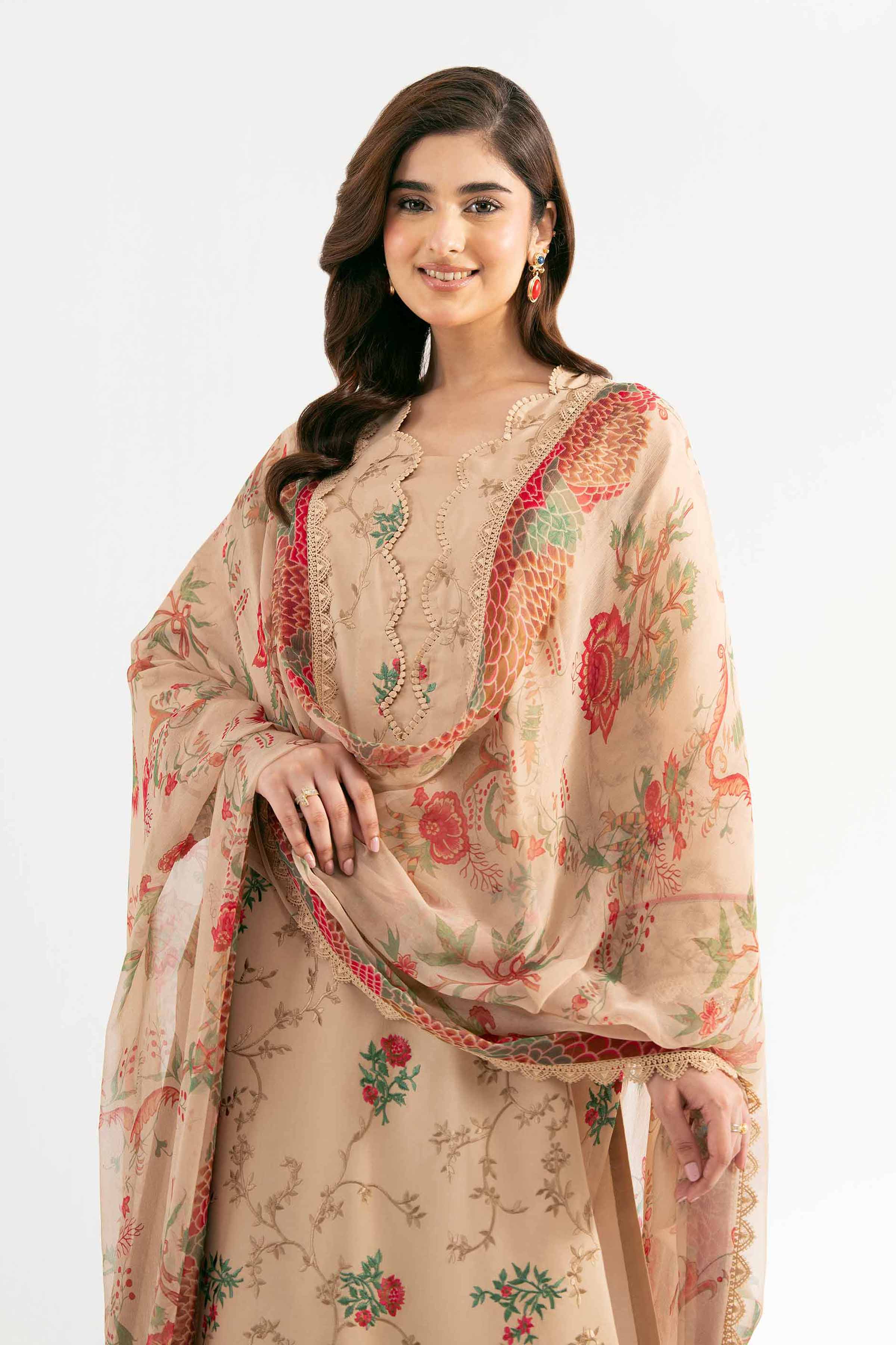 3 Piece - Jacquard Embroidered Suit - 42501821 for Women - Unstitched Collection | Nishat | Shop Online