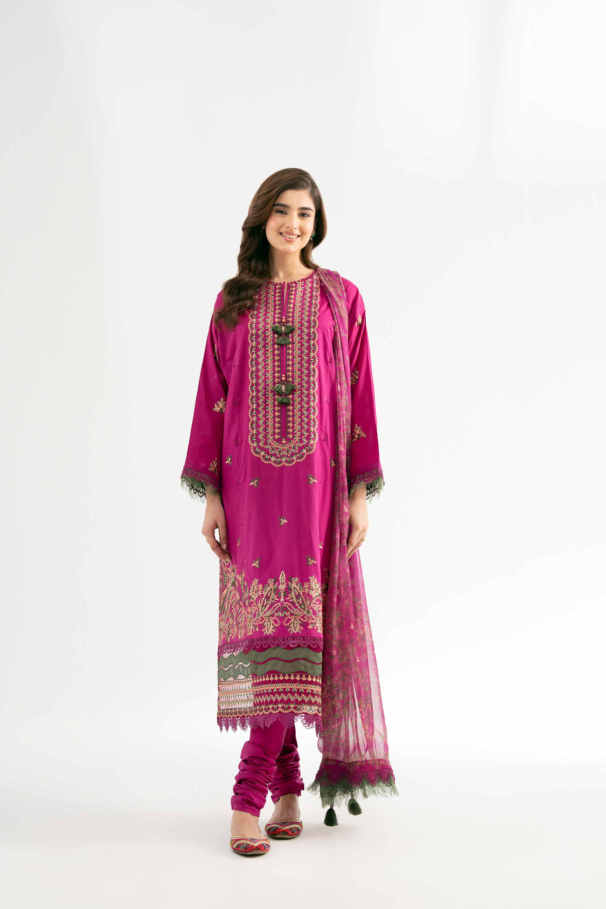 3 Piece - Jacquard Embroidered Suit - 42501823 for Women - Unstitched Collection | Nishat | Shop Online