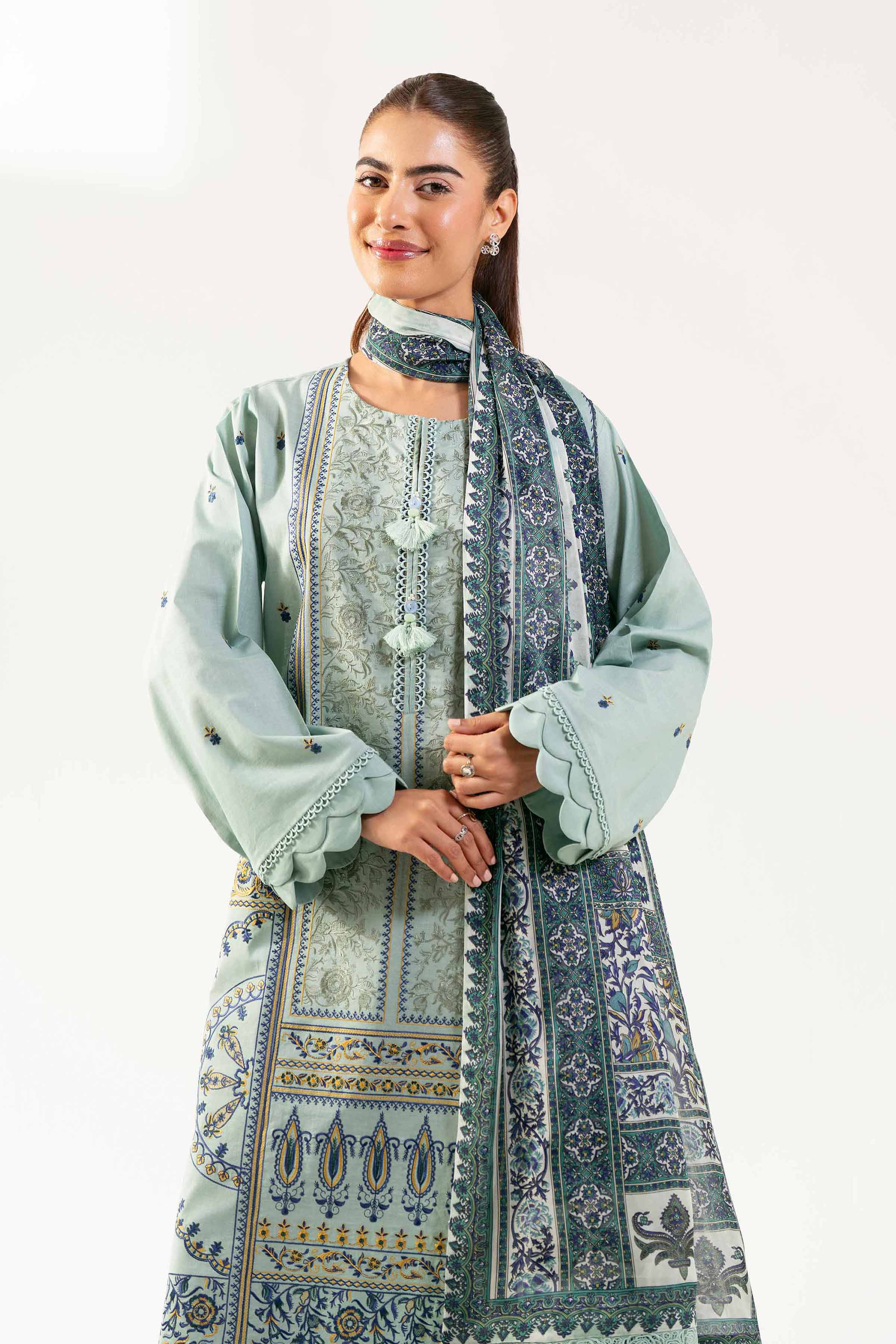 3 Piece - Digital Printed Embroidered Suit - 42501832 for Women - Unstitched Collection | Nishat | Shop Online
