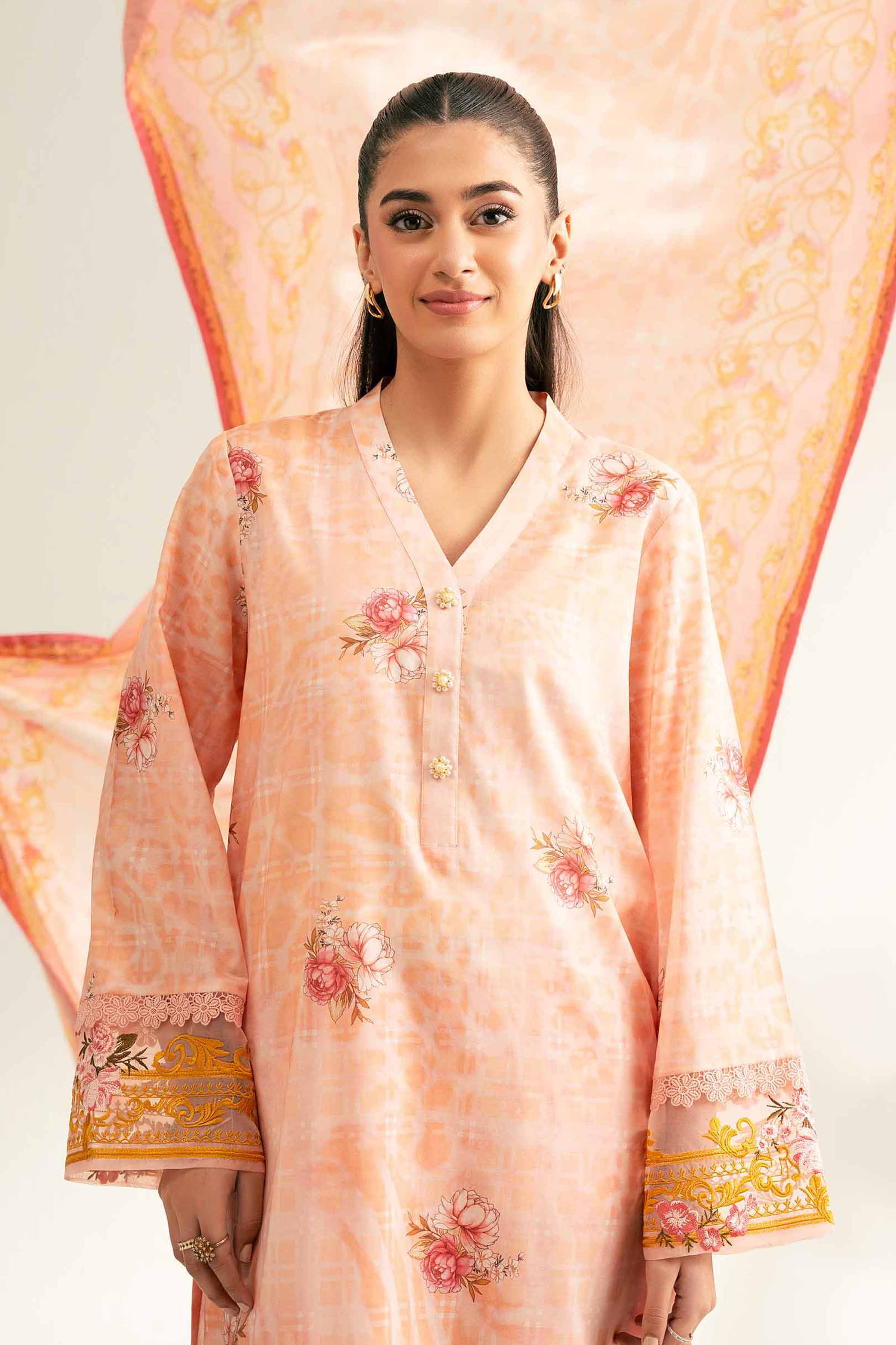3 Piece - Digital Printed Embroidered Suit - 42501842 for Women - Unstitched Collection | Nishat | Shop Online