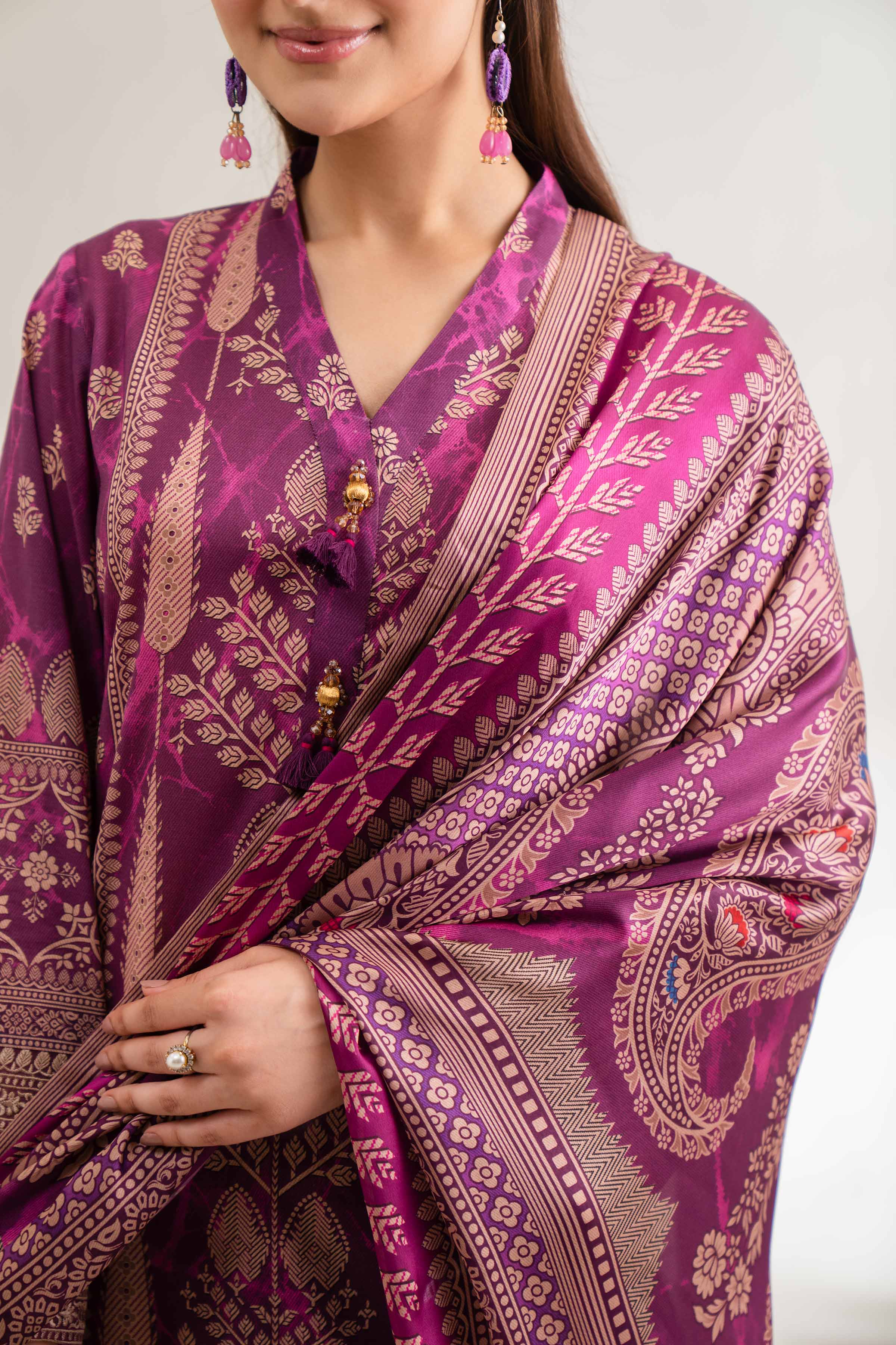3 Piece - Digital Printed Embroidered Suit - 42501845 for Women - Unstitched Collection | Nishat | Shop Online