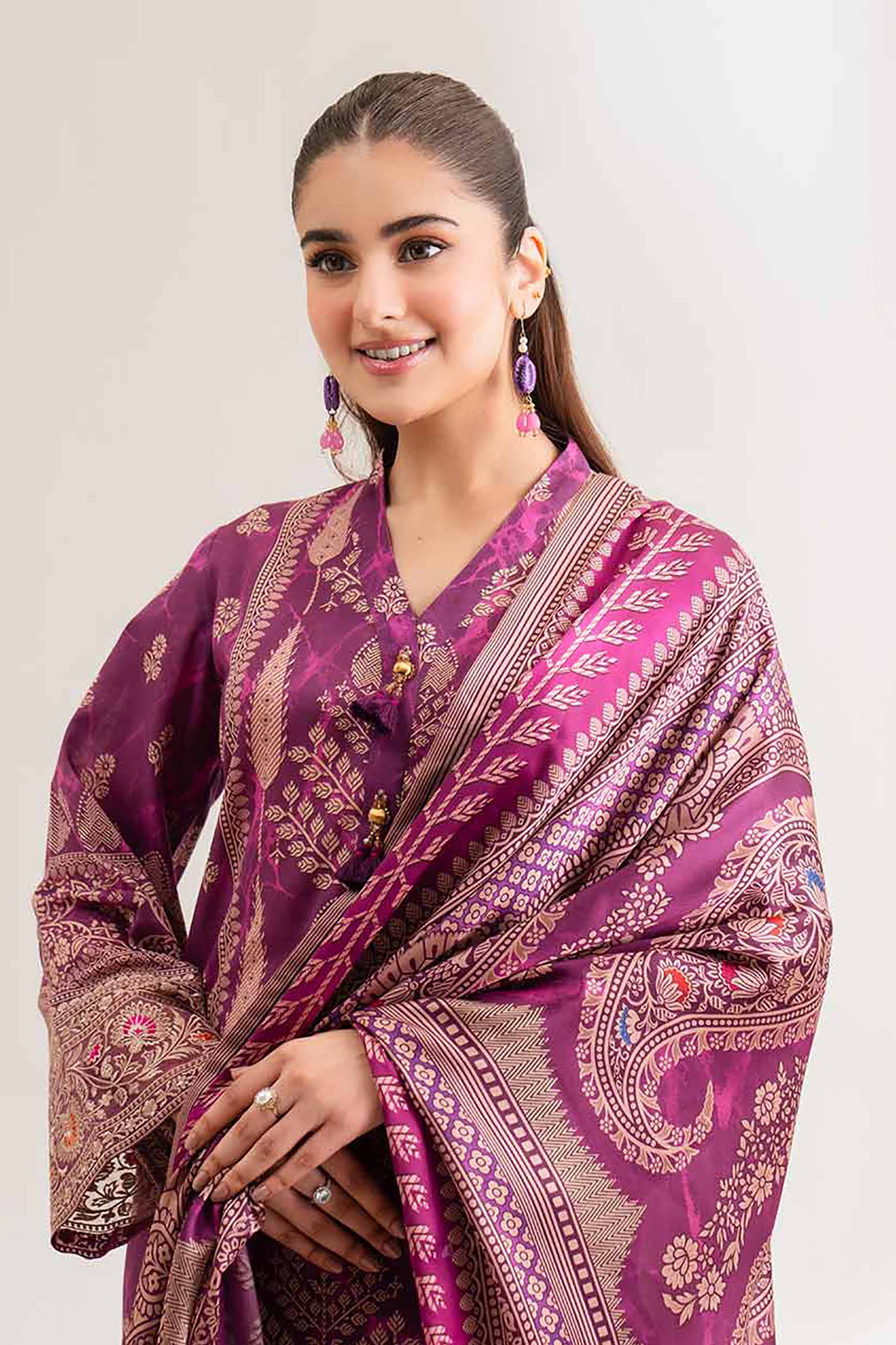 3 Piece - Digital Printed Embroidered Suit - 42501845 for Women - Unstitched Collection | Nishat | Shop Online