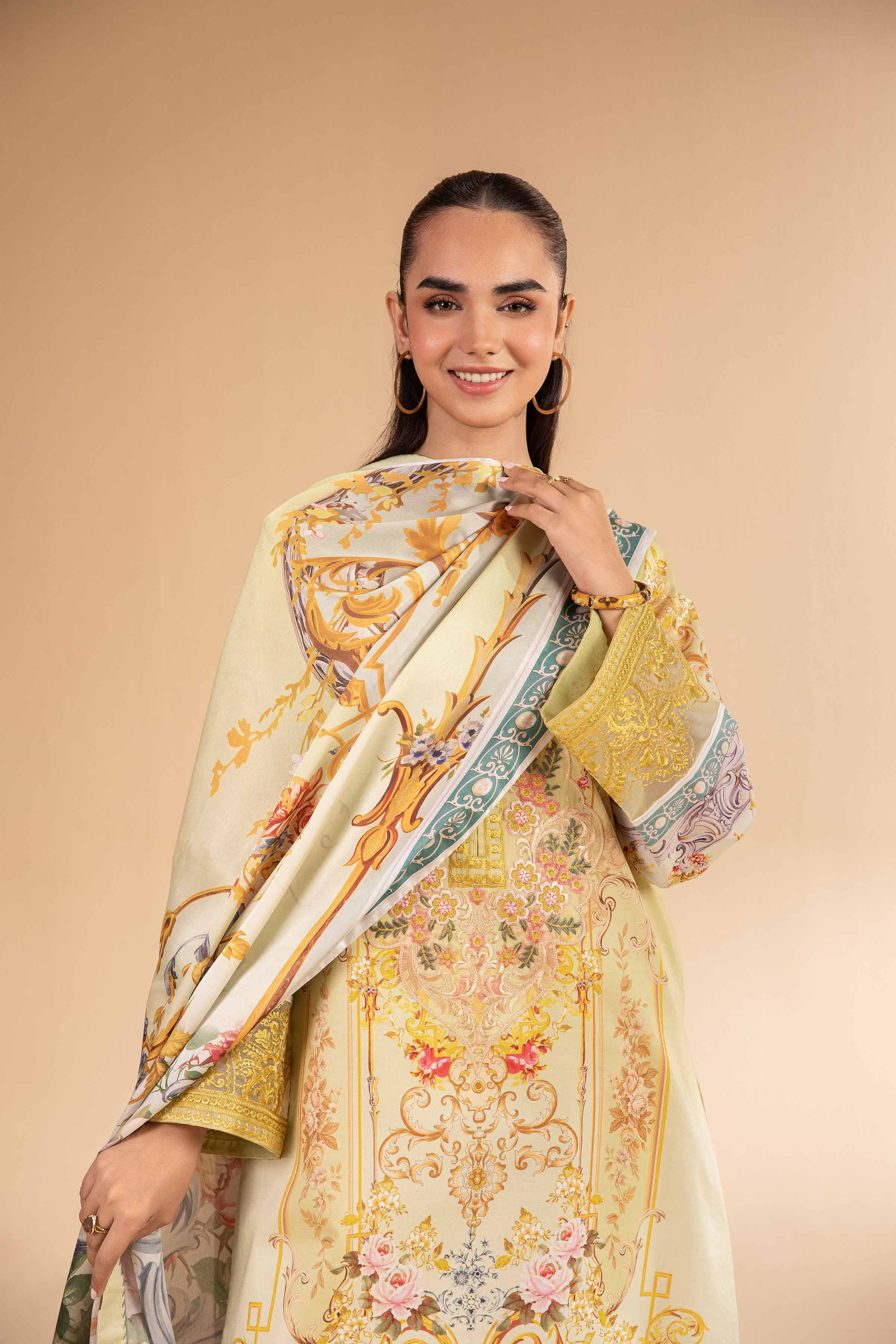 3 Piece - Digital Printed Embroidered Suit - 42501847 for Women - Unstitched Collection | Nishat | Shop Online