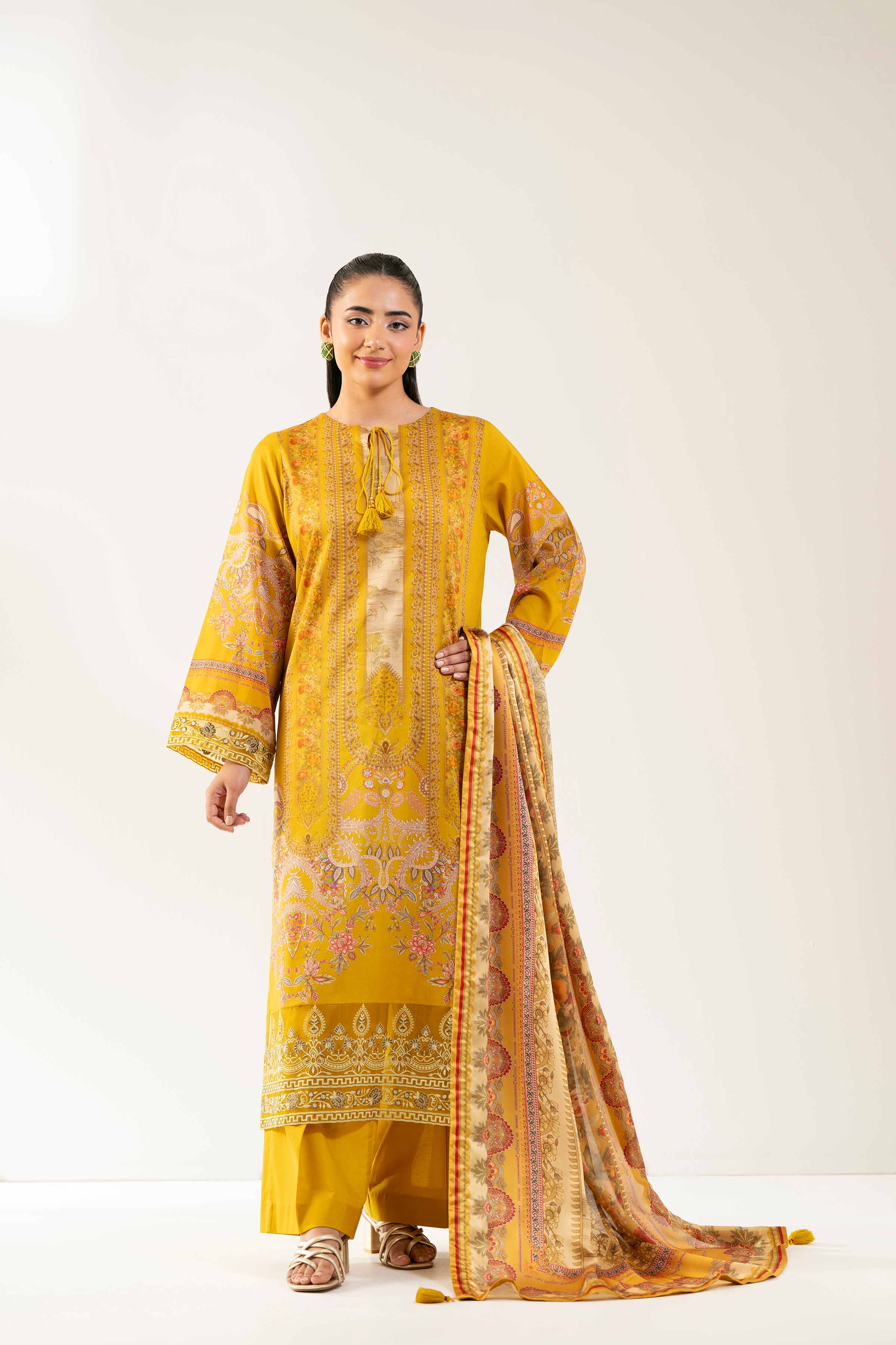 3 Piece - Digital Printed Embroidered Suit - 42501848 for Women - Unstitched Collection | Nishat | Shop Online
