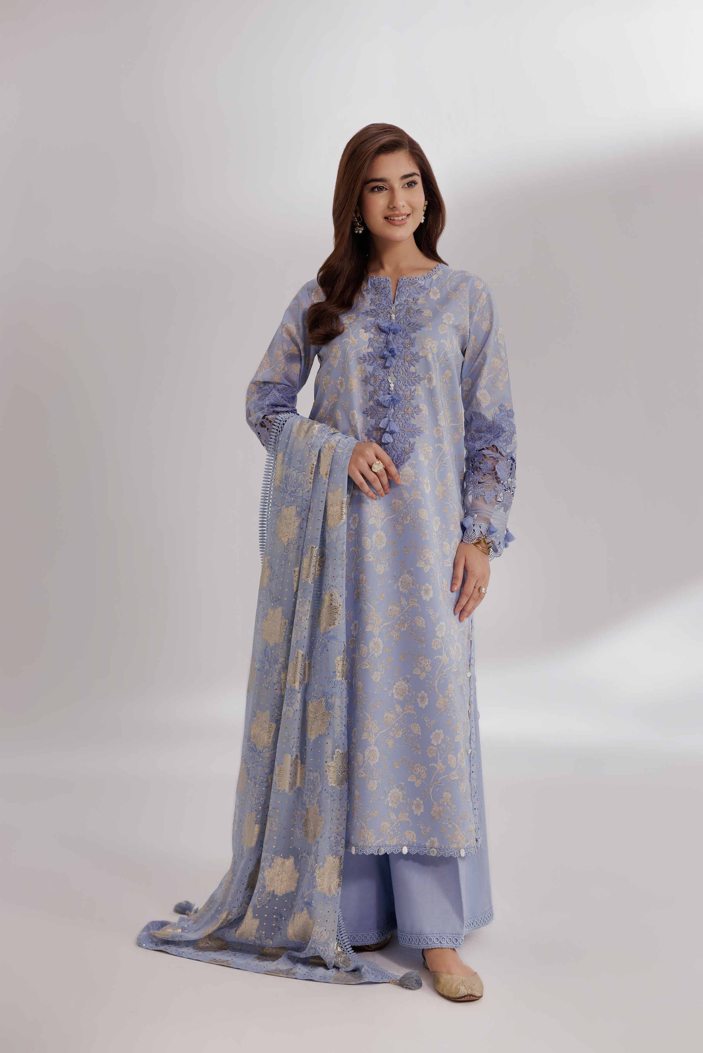 3 Piece - Digital Printed Embroidered Suit - 42501864 for Women - Unstitched Collection | Nishat | Shop Online