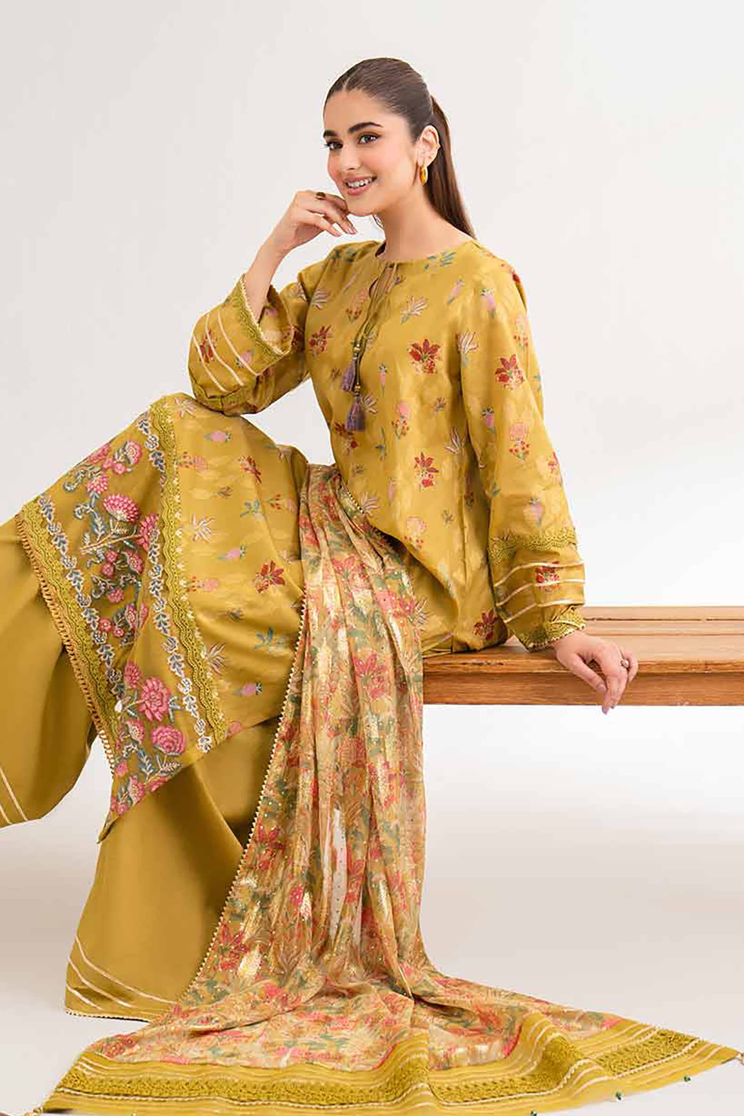 3 Piece - Digital Printed Embroidered Suit - 42501868 for Women - Unstitched Collection | Nishat | Shop Online