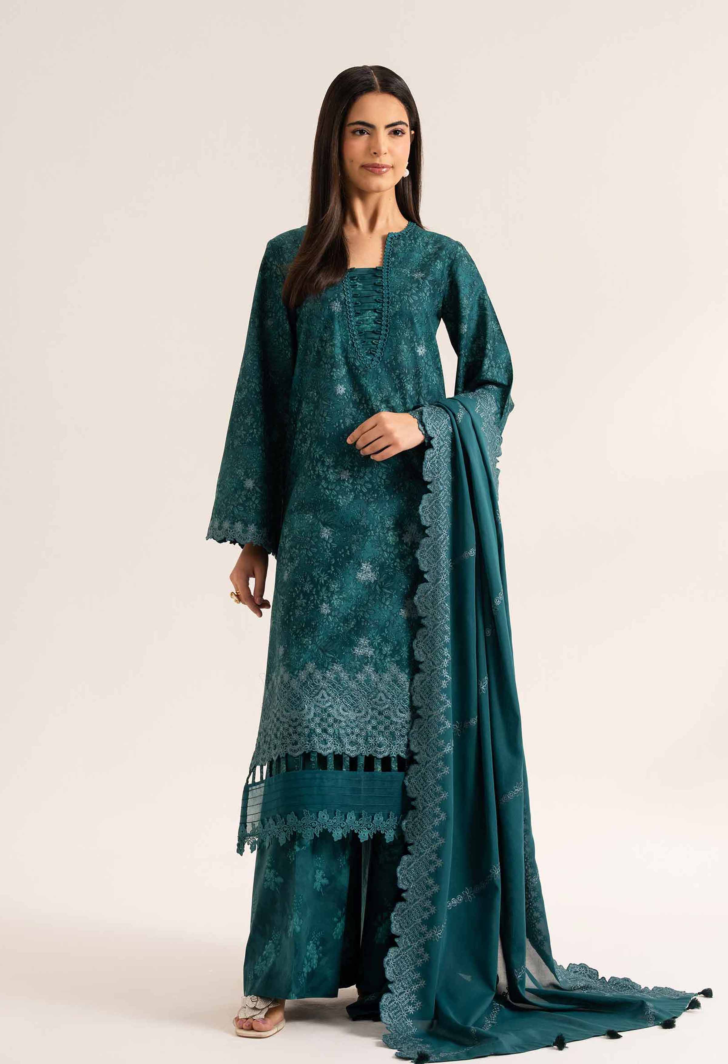 3 Piece - Printed Embroidered Suit - 42501869 for Women - Unstitched Collection | Nishat | Shop Online