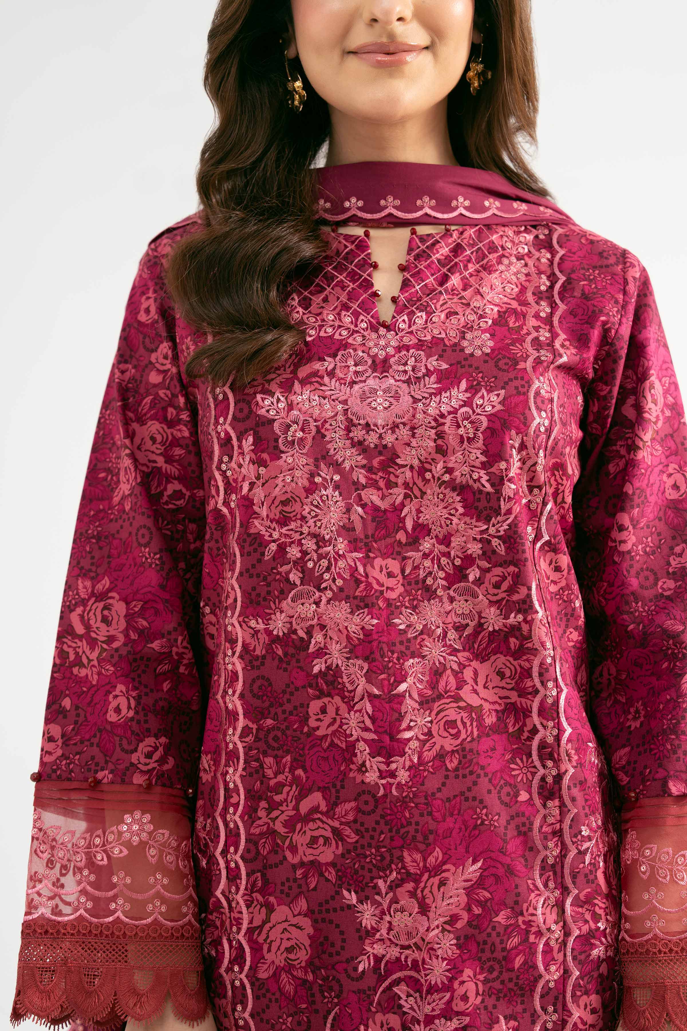 3 Piece - Printed Embroidered Suit - 42501870 for Women - Unstitched Collection | Nishat | Shop Online
