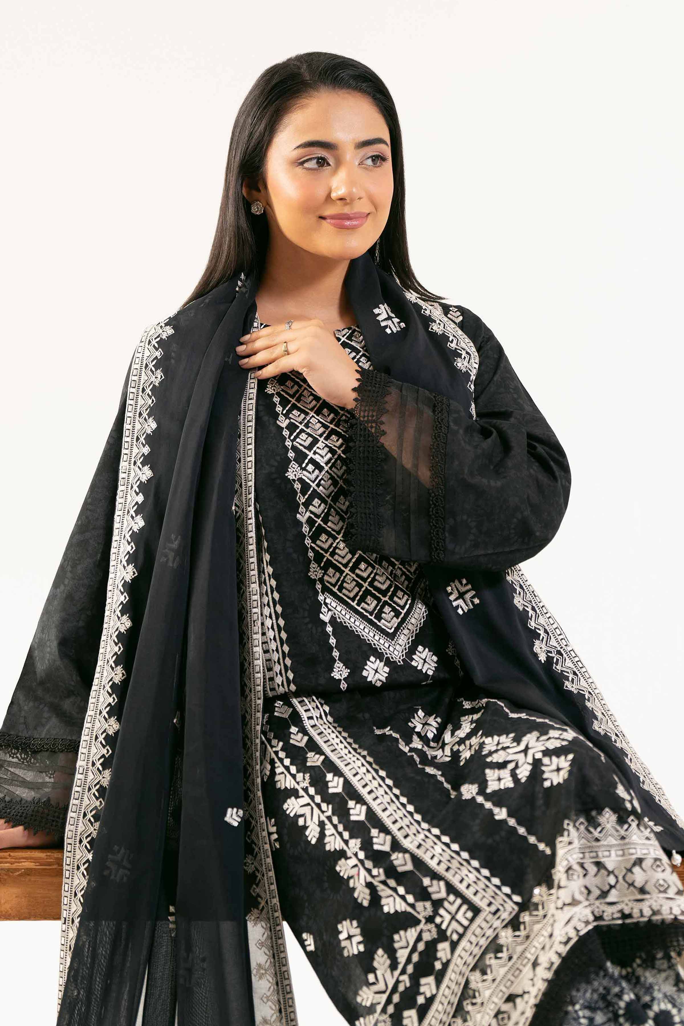 3 Piece - Printed Embroidered Suit - 42501872 for Women - Unstitched Collection | Nishat | Shop Online
