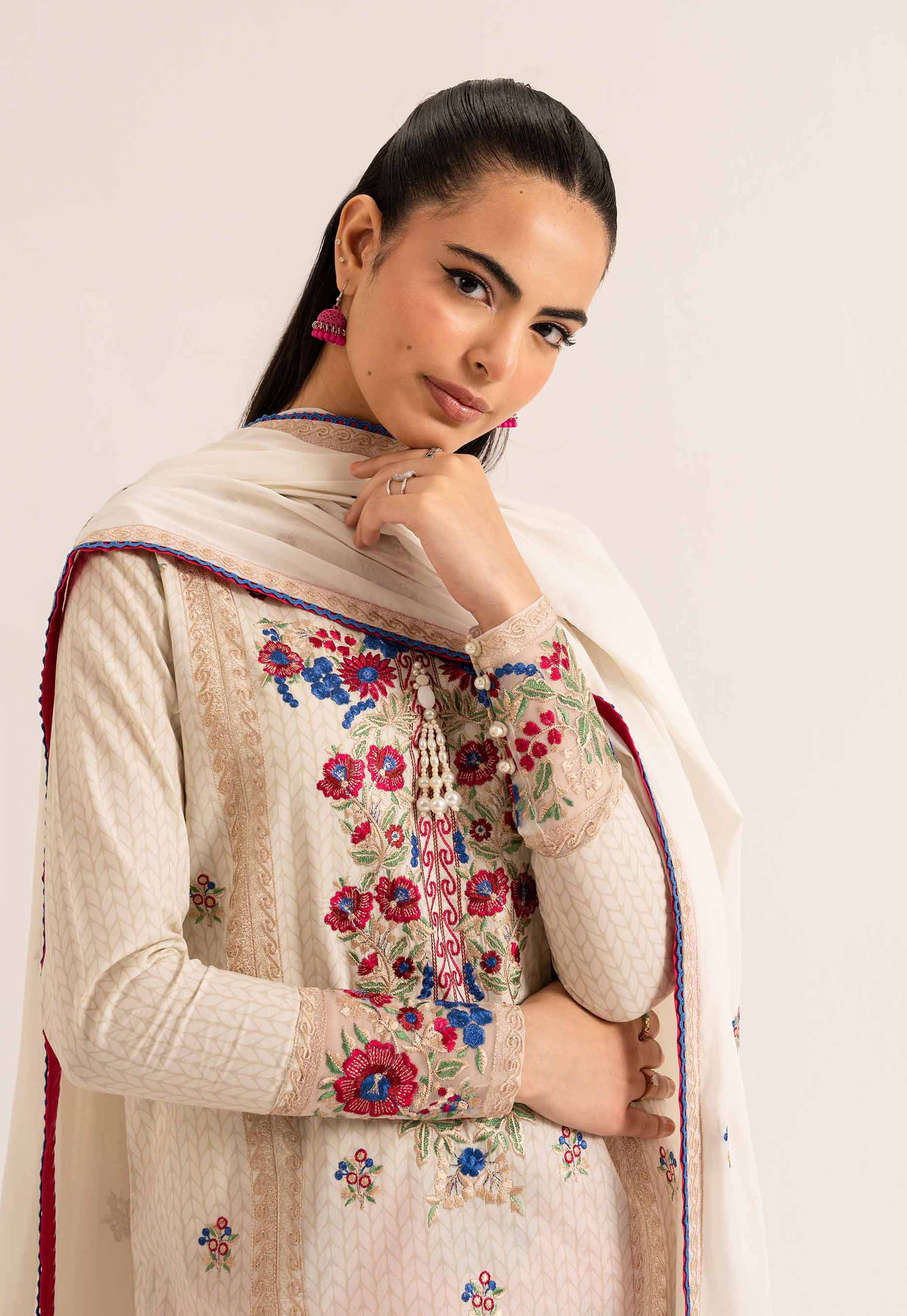 3 Piece - Printed Embroidered Suit - 42501877 for Women - Unstitched Collection | Nishat | Shop Online