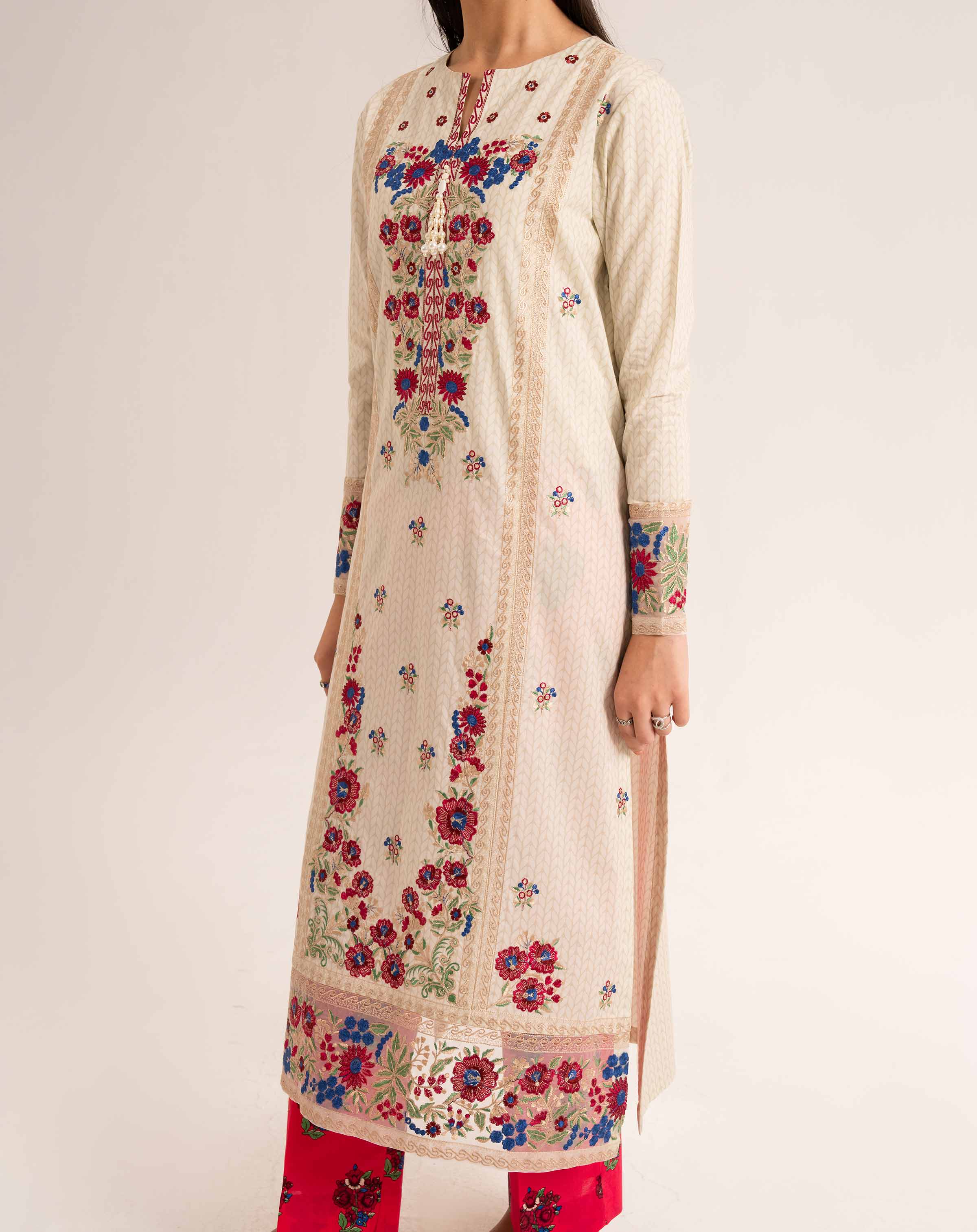 3 Piece - Printed Embroidered Suit - 42501877 for Women - Unstitched Collection | Nishat | Shop Online