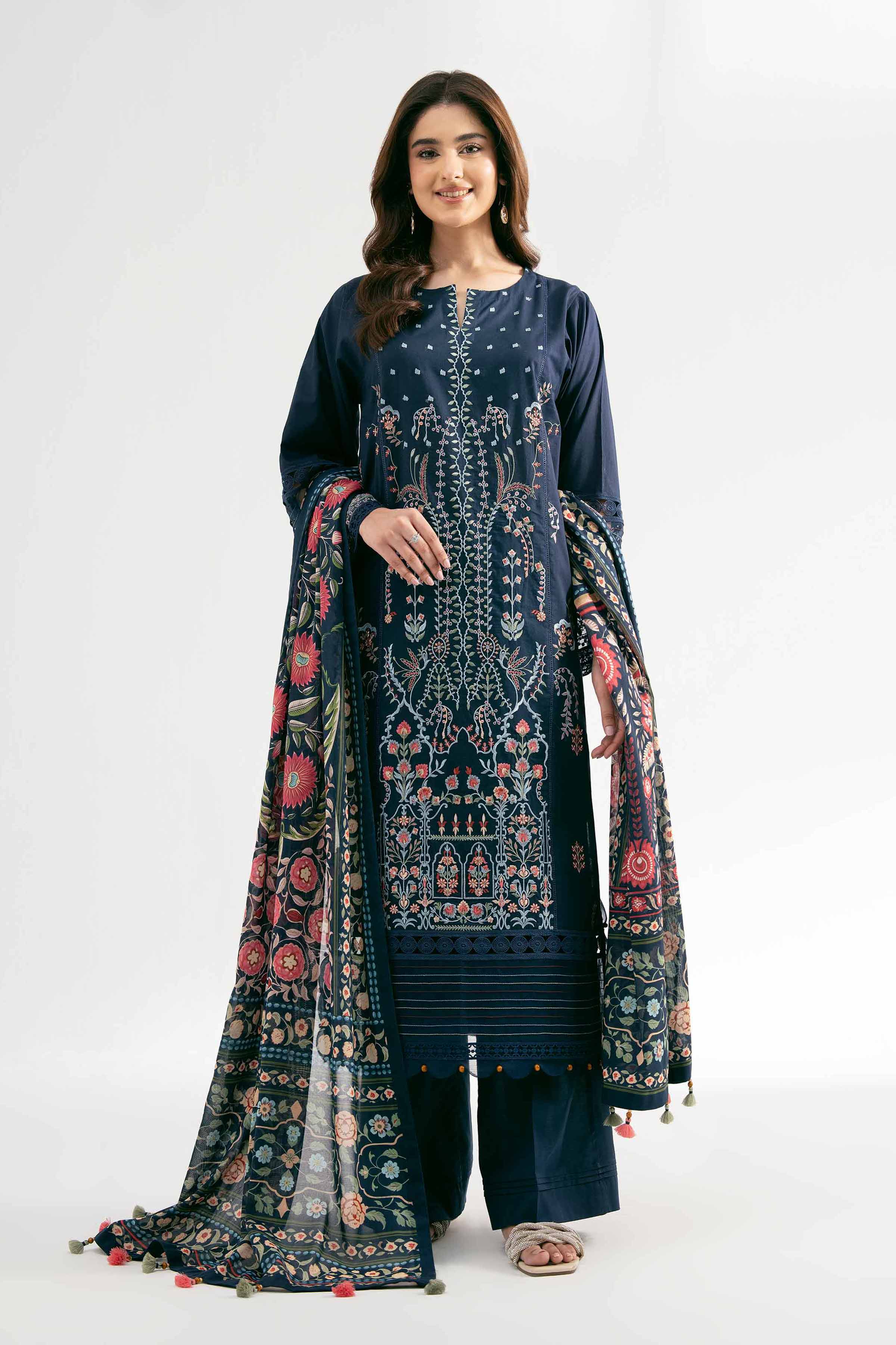3 Piece - Digital Printed Embroidered Suit - 42501882 for Women - Unstitched Collection | Nishat | Shop Online