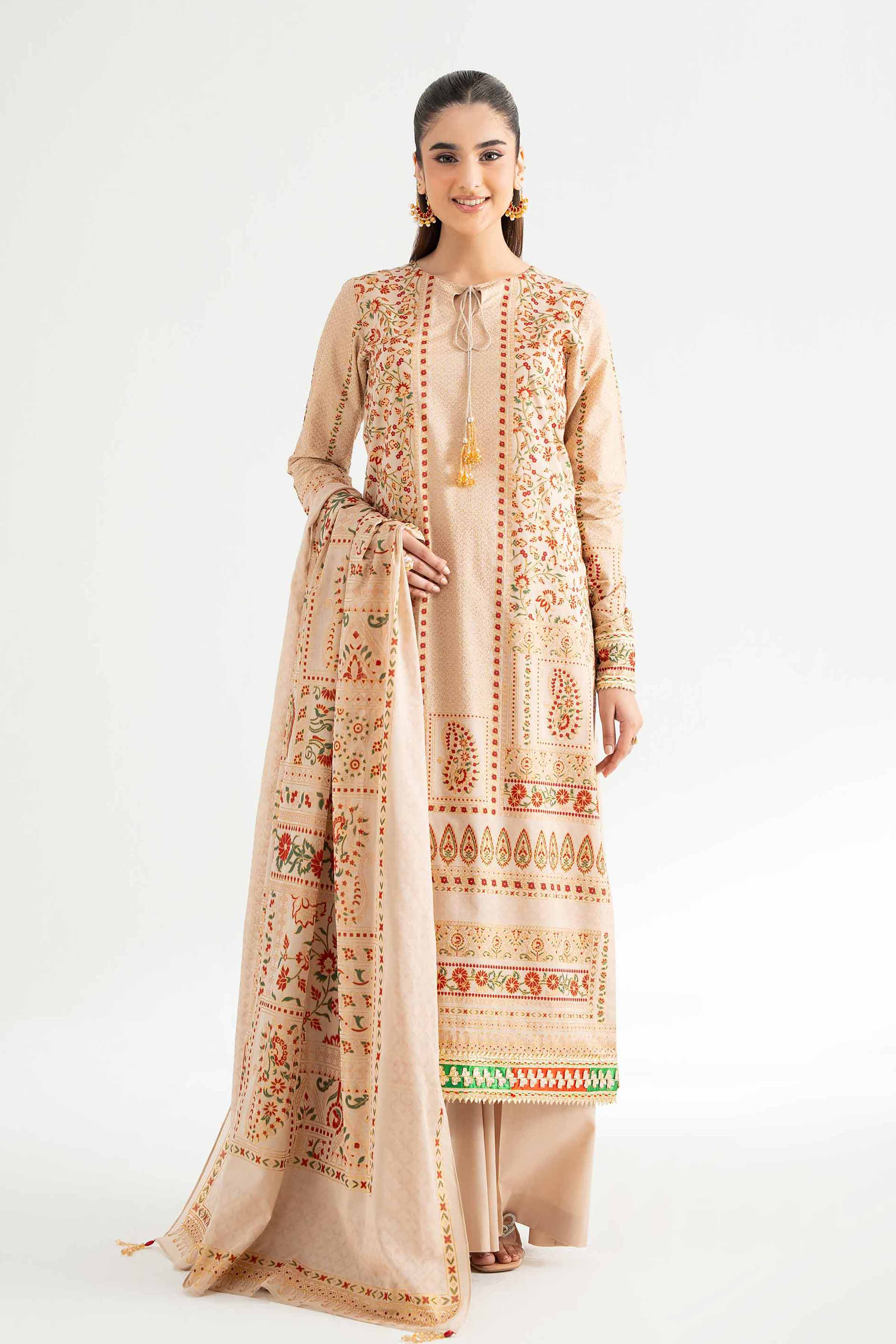 3 Piece - Foil Printed Suit - 42501902 for Women - Unstitched Collection | Nishat | Shop Online