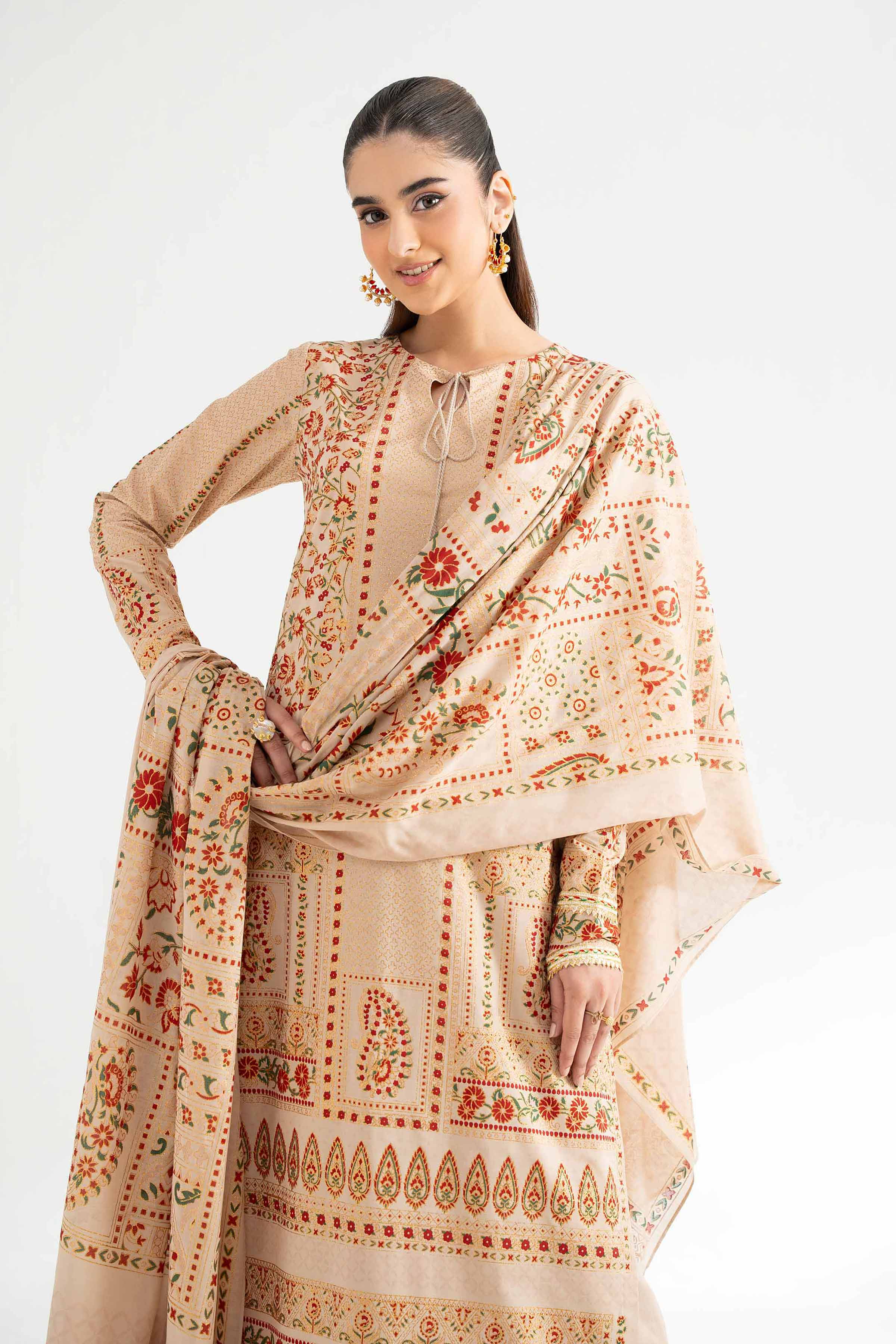 3 Piece - Foil Printed Suit - 42501902 for Women - Unstitched Collection | Nishat | Shop Online