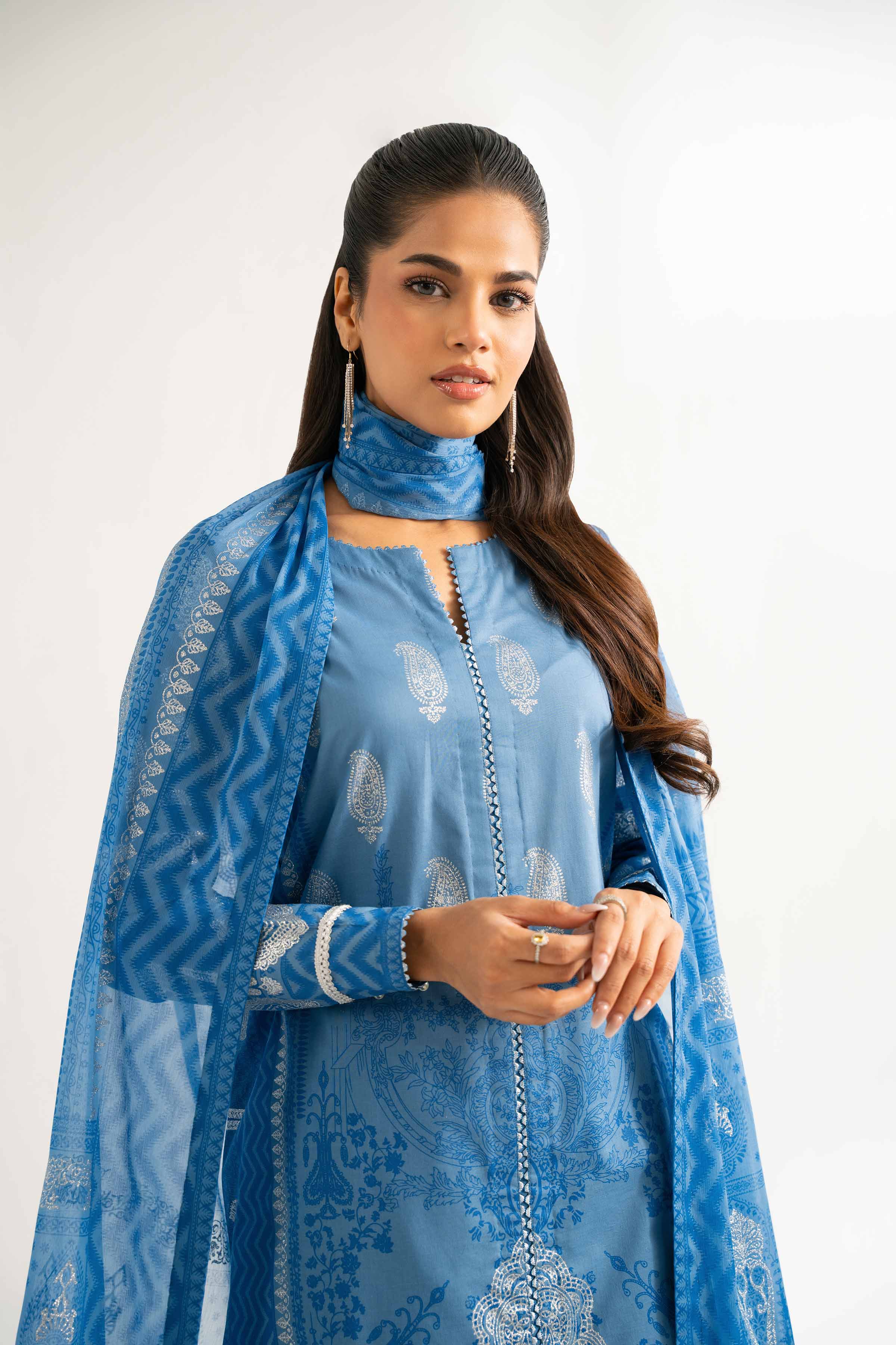 3 Piece - Foil Printed Suit - 42501904 for Women - Unstitched Collection | Nishat | Shop Online