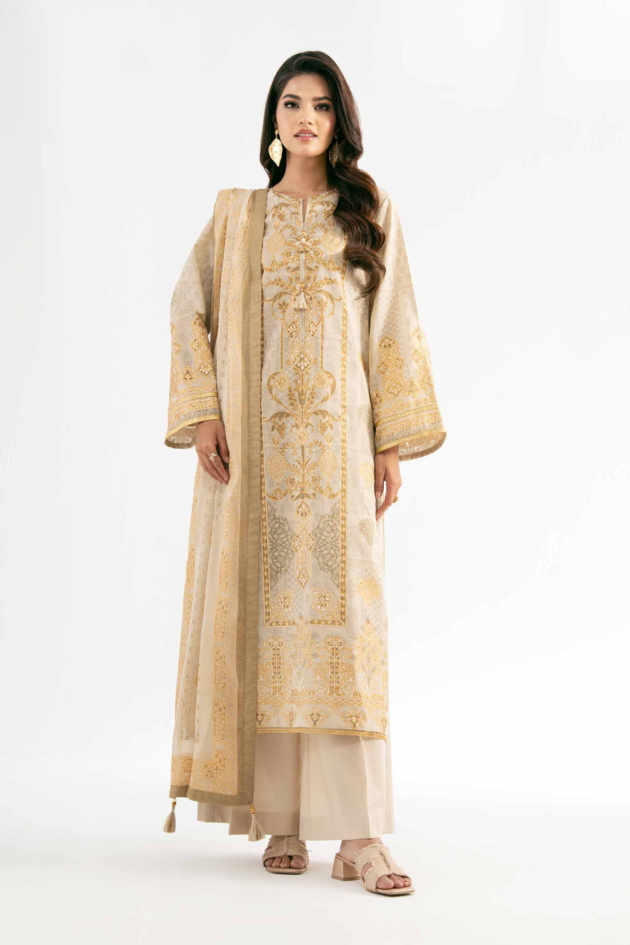 3 Piece - Foil Printed Suit - 42501907 for Women - Unstitched Collection | Nishat | Shop Online