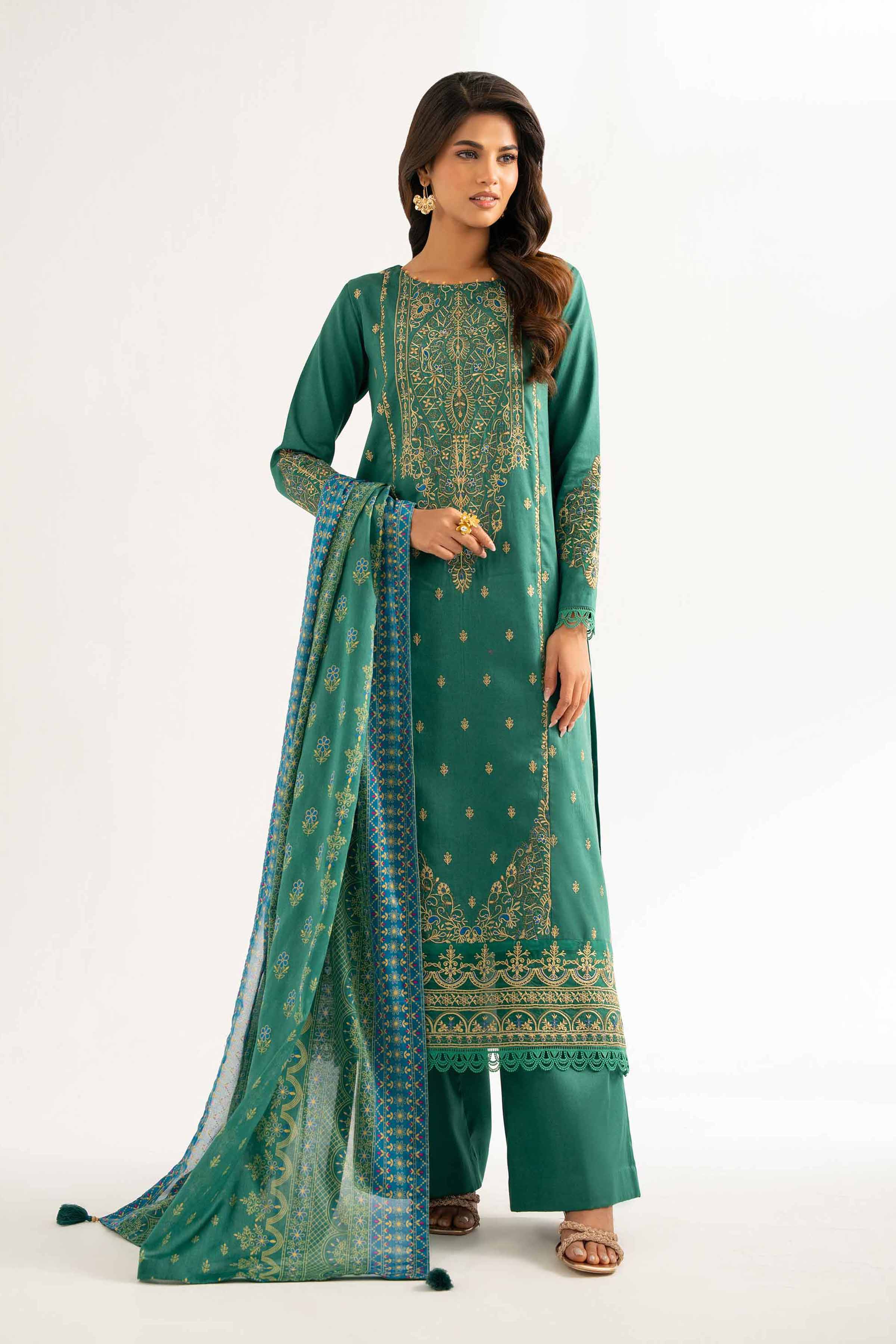 3 Piece - Block Printed Suit - 42501910 for Women - Unstitched Collection | Nishat | Shop Online