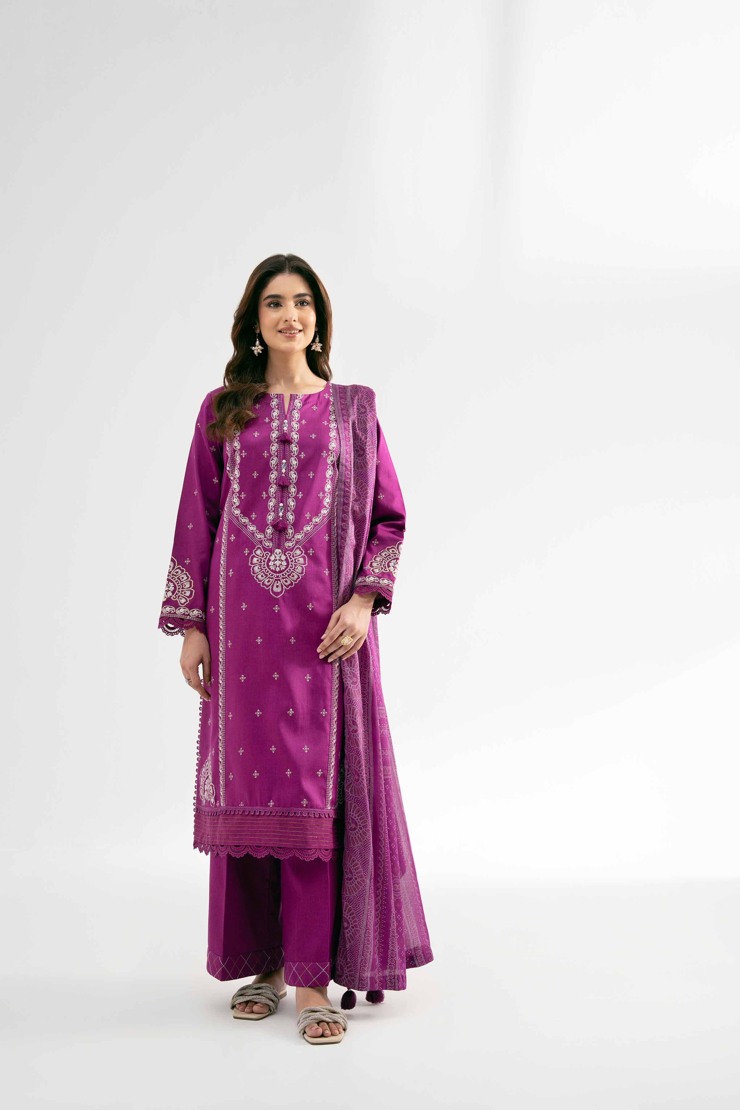 3 Piece - Block Printed Suit - 42501911 for Women - Unstitched Collection | Nishat | Shop Online