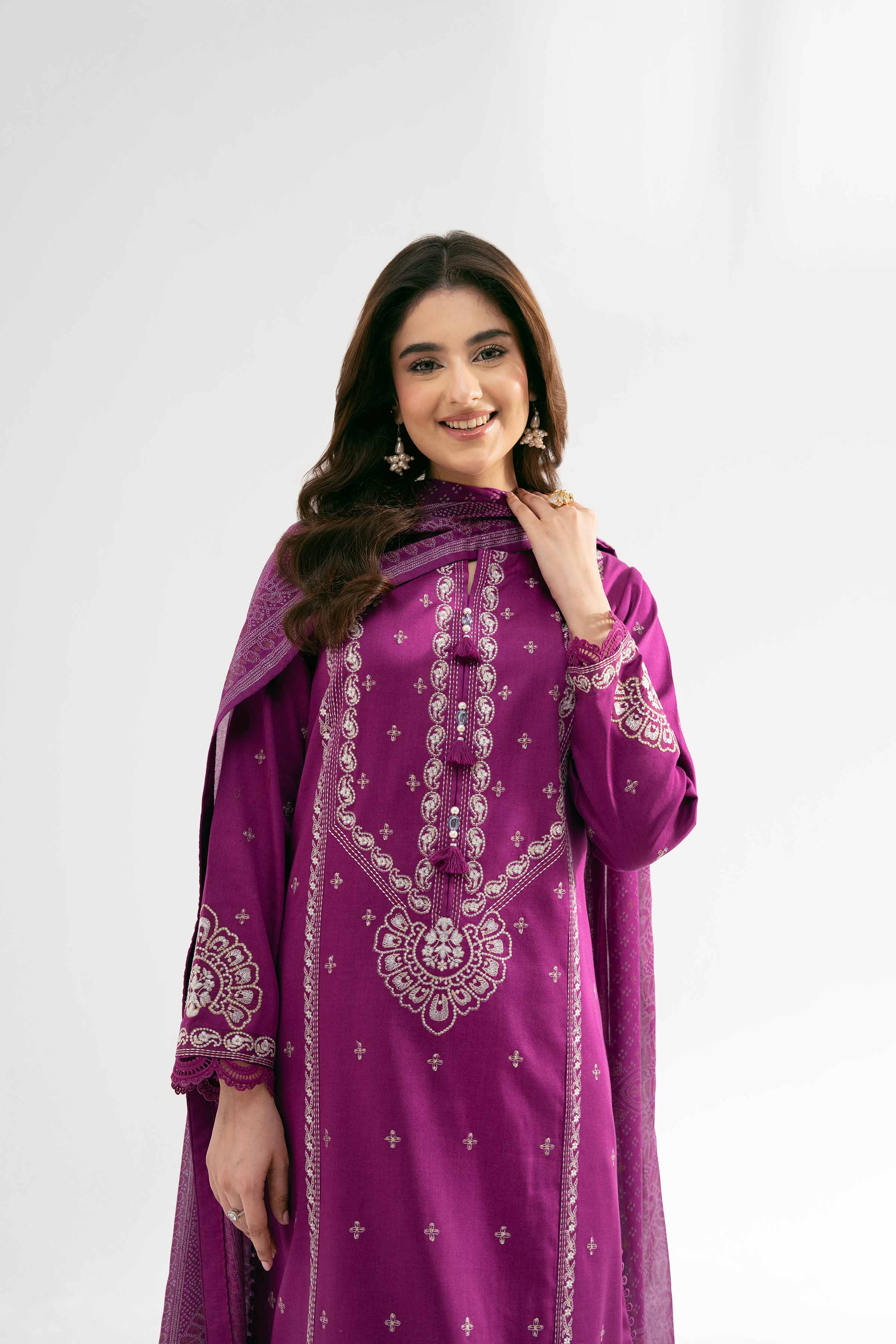 3 Piece - Block Printed Suit - 42501911 for Women - Unstitched Collection | Nishat | Shop Online