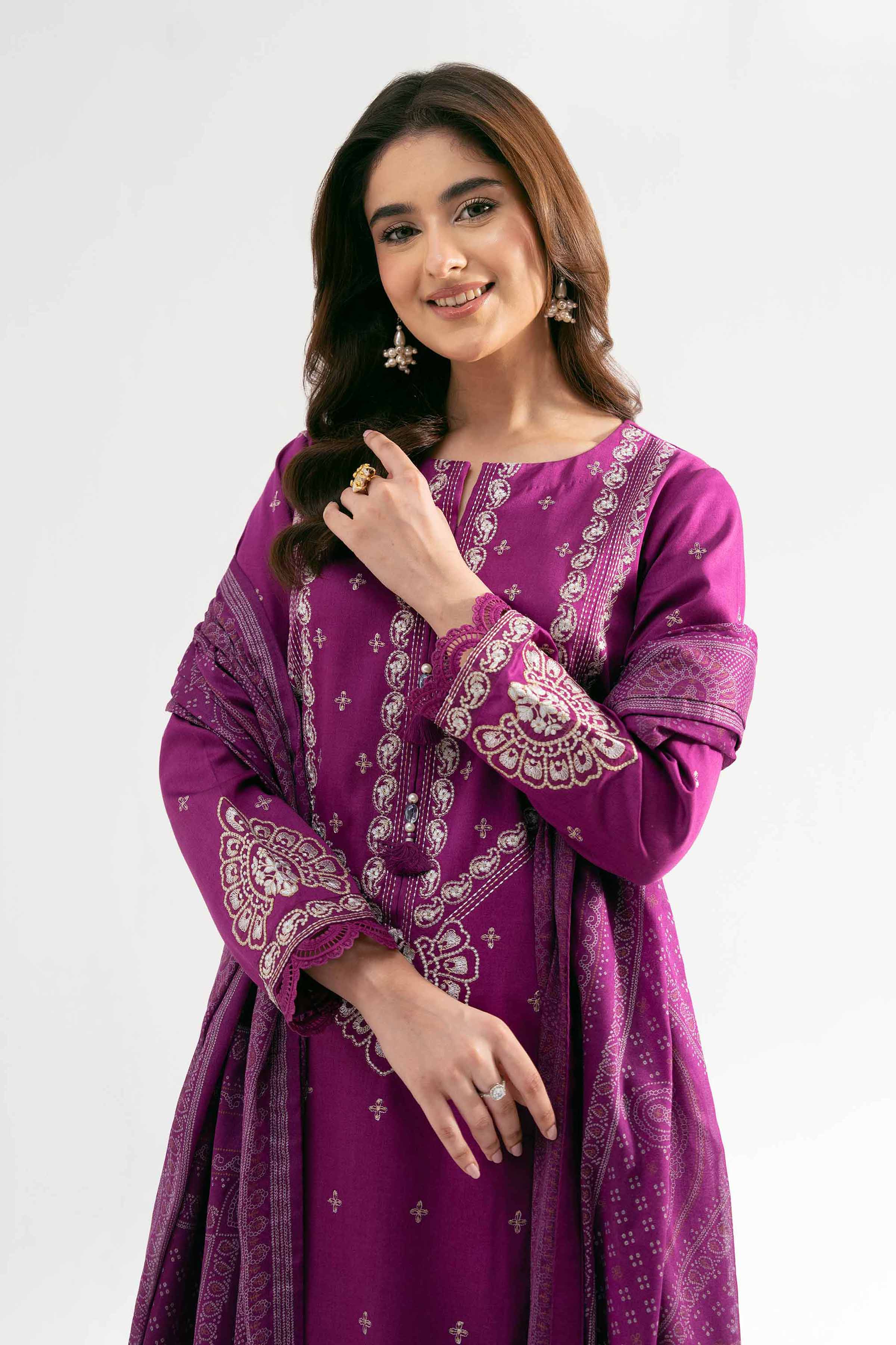 3 Piece - Block Printed Suit - 42501911 for Women - Unstitched Collection | Nishat | Shop Online