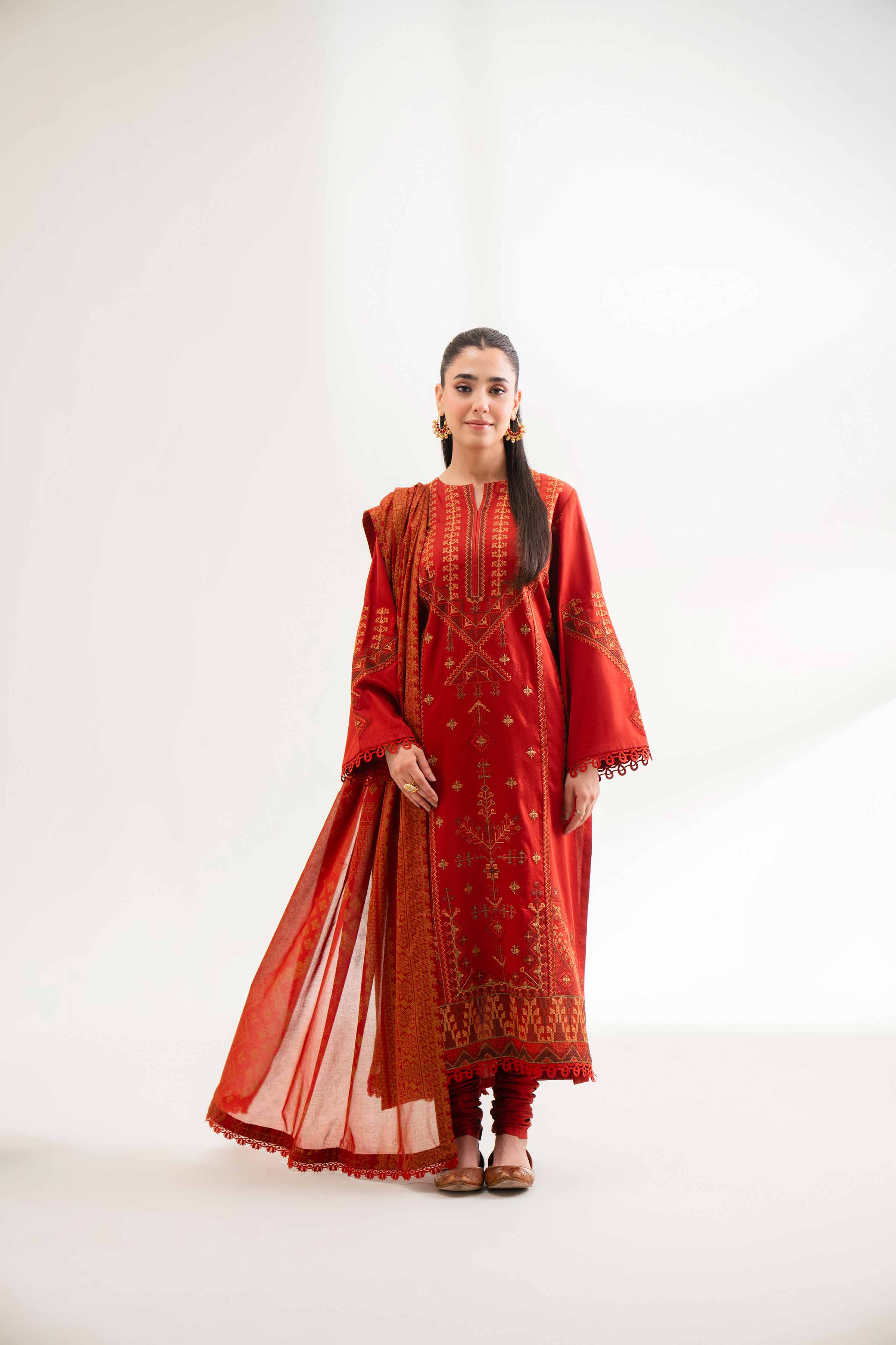 3 Piece - Block Printed Suit - 42501915 for Women - Unstitched Collection | Nishat | Shop Online
