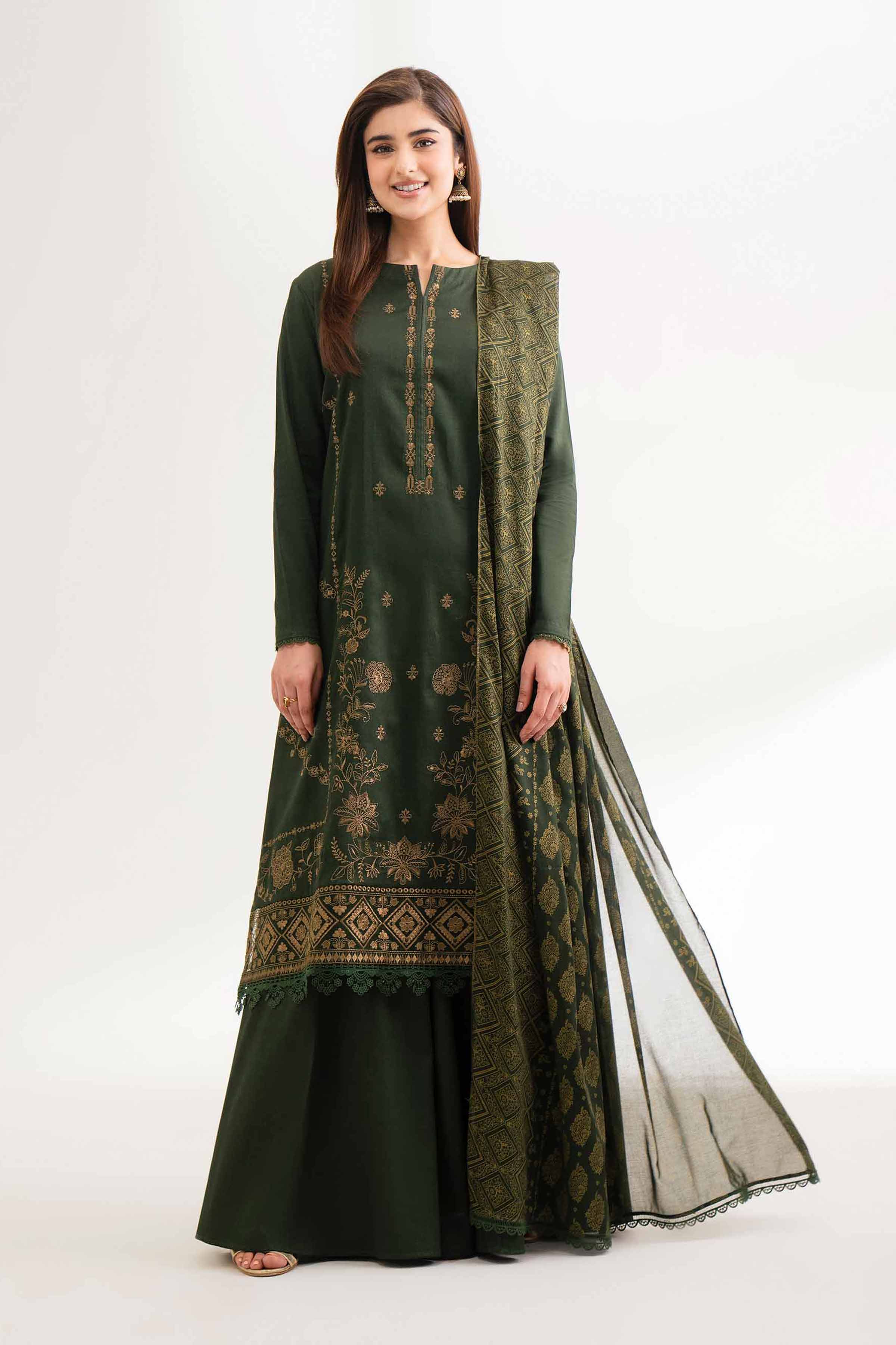 3 Piece - Block Printed Suit - 42501917 for Women - Unstitched Collection | Nishat | Shop Online