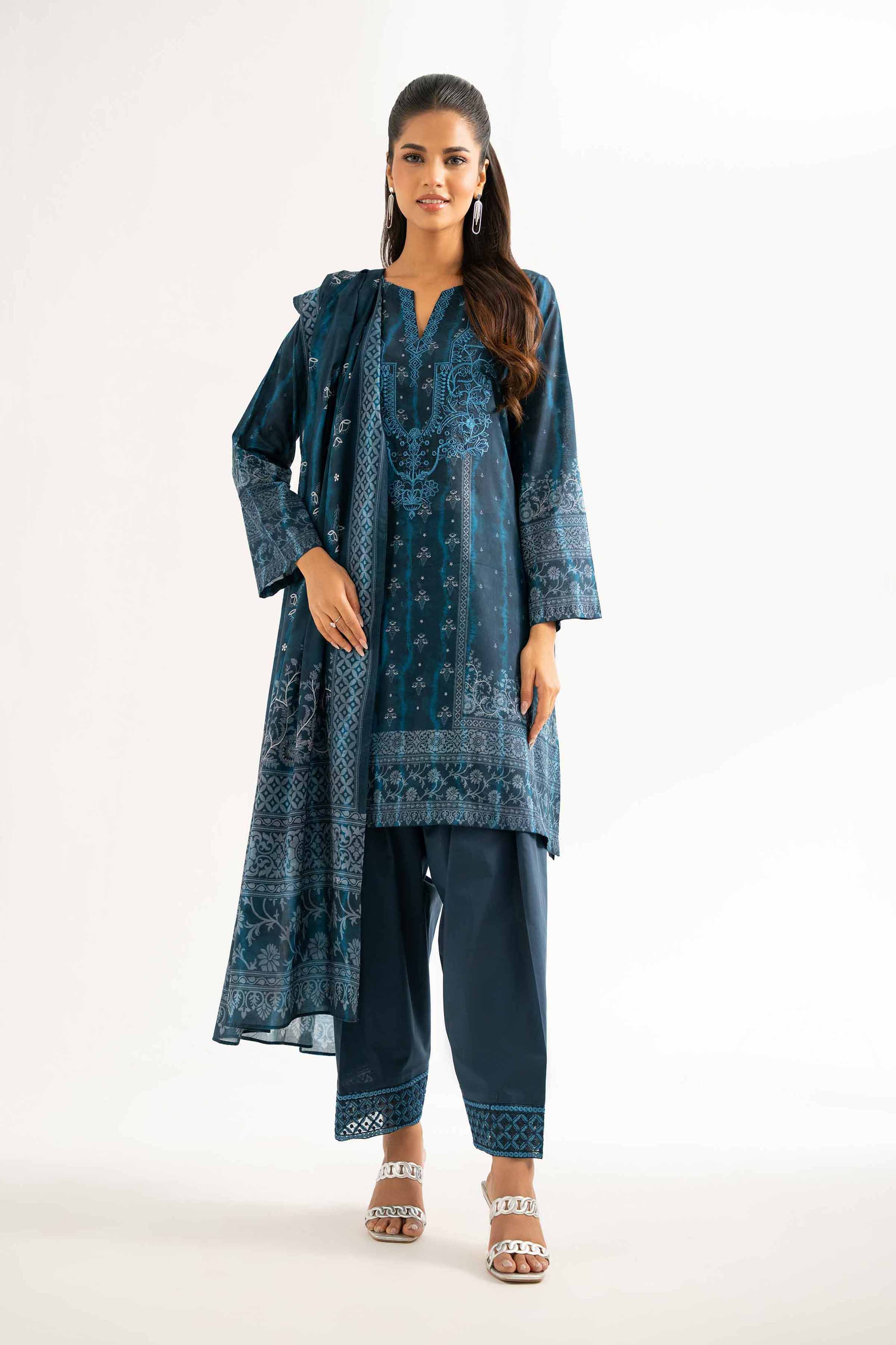 3 Piece - Digital Printed Embroidered Suit - 42501932 for Women - Unstitched Collection | Nishat | Shop Online