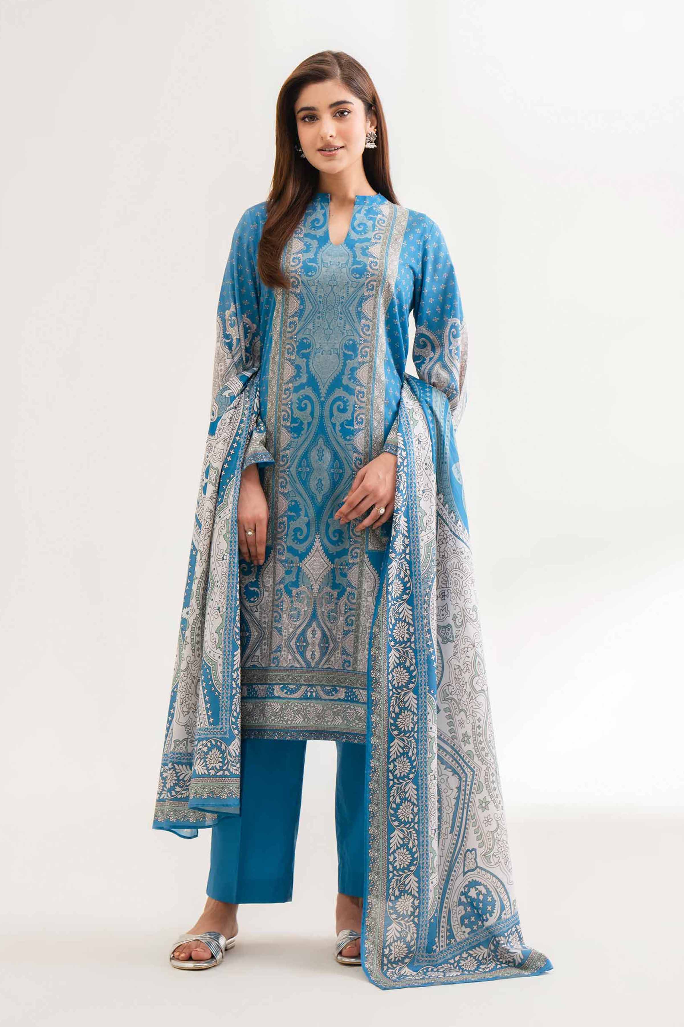 3 Piece - Digital Printed Suit - 42501935 for Women - Unstitched Collection | Nishat | Shop Online