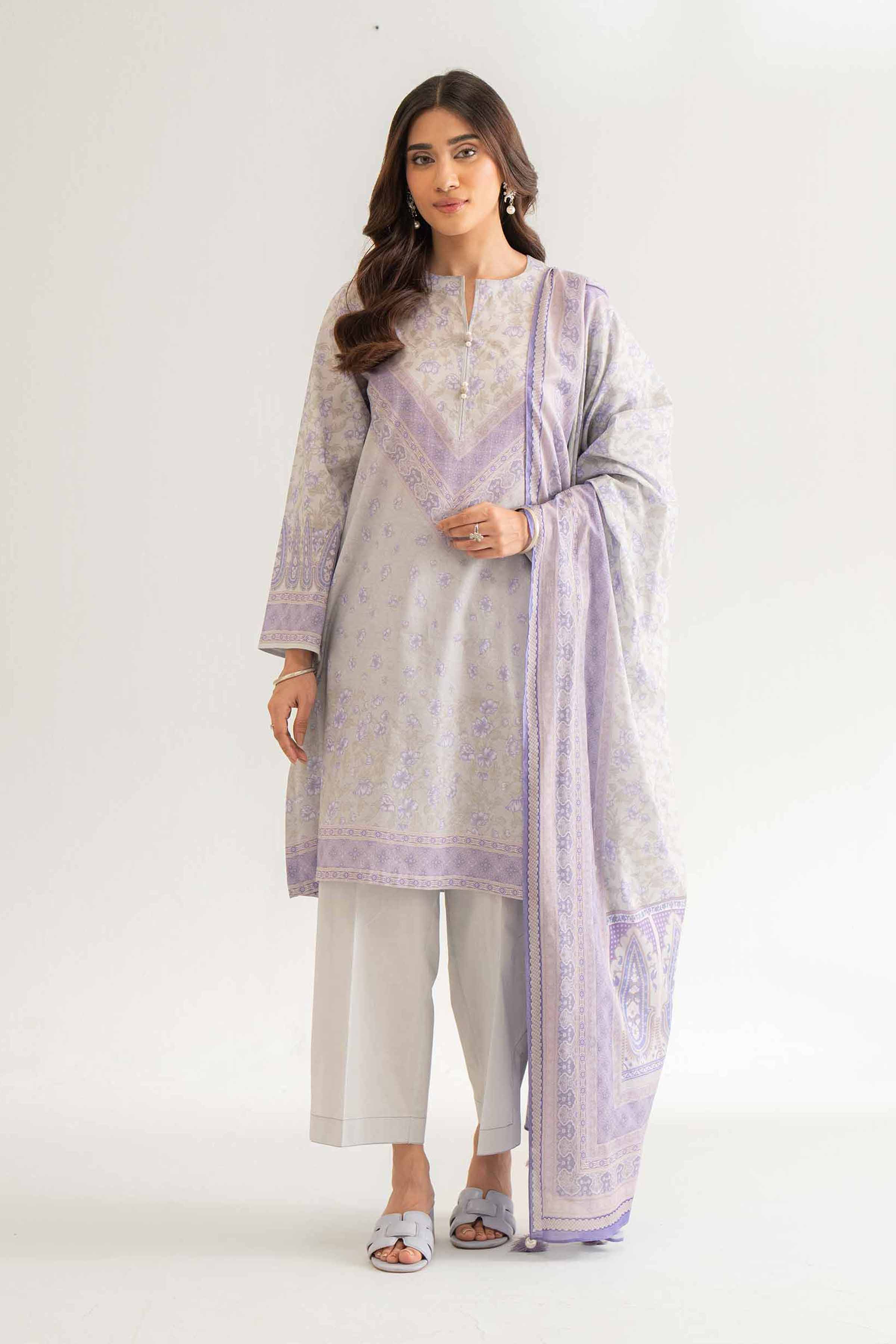3 Piece - Digital Printed Suit - 42501942 for Women - Unstitched Collection | Nishat | Shop Online