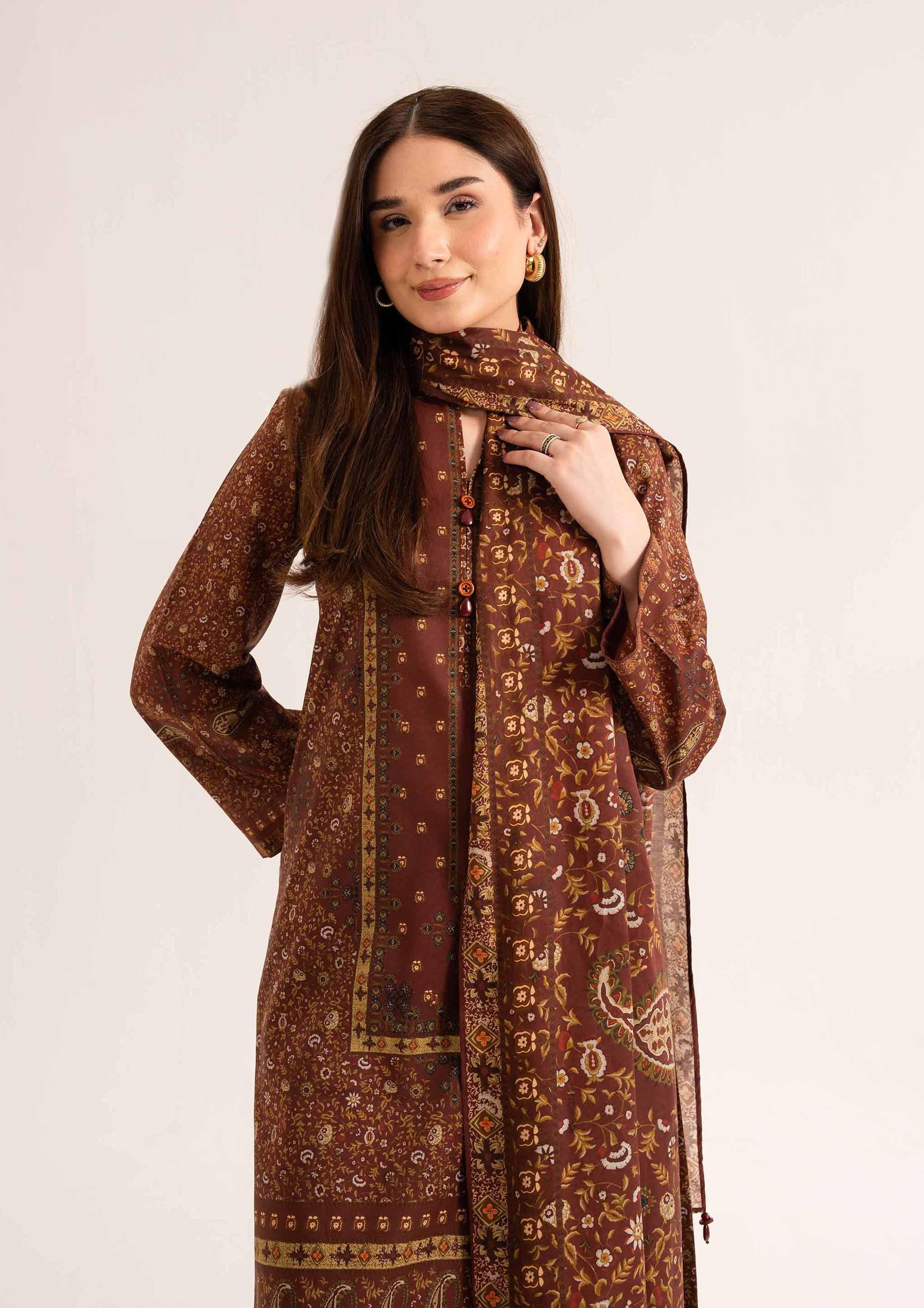 3 Piece - Digital Printed Suit - 42501943 for Women - Unstitched Collection | Nishat | Shop Online