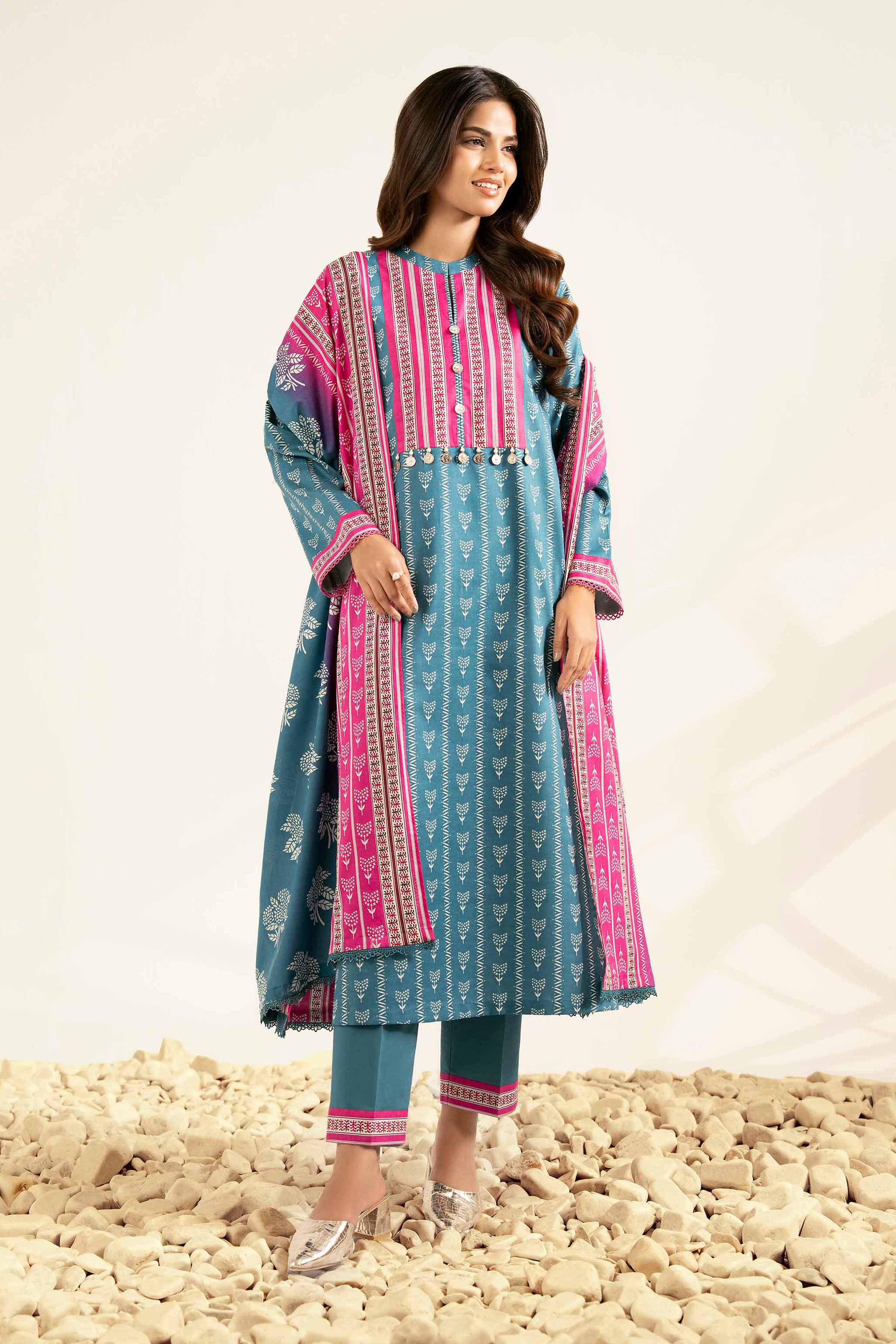 3 Piece - Printed Suit - 42501952 for Women - Unstitched Collection | Nishat | Shop Online