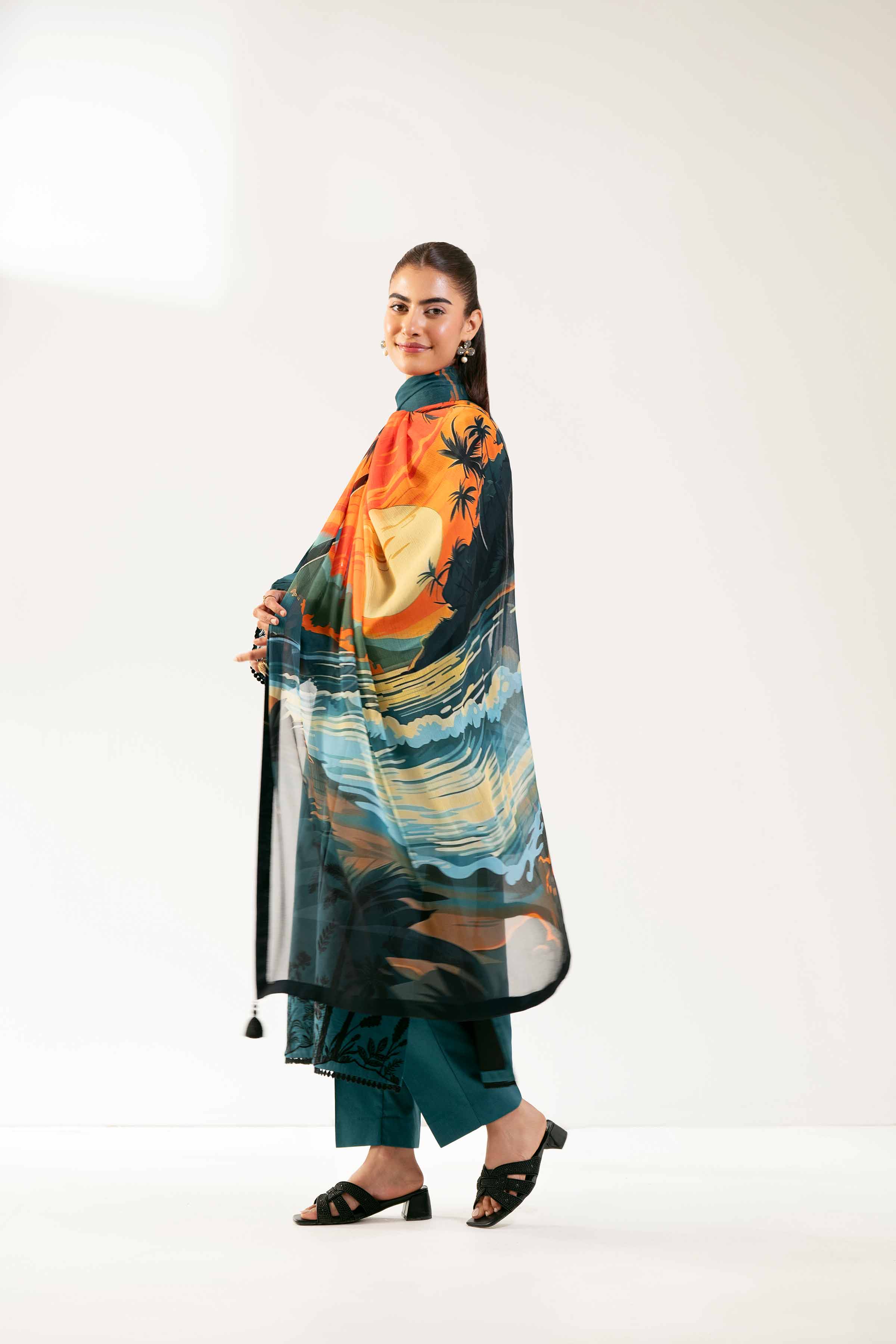 3 Piece - Digital Printed Embroidered Suit - 42501987 for Women - Unstitched Collection | Nishat | Shop Online