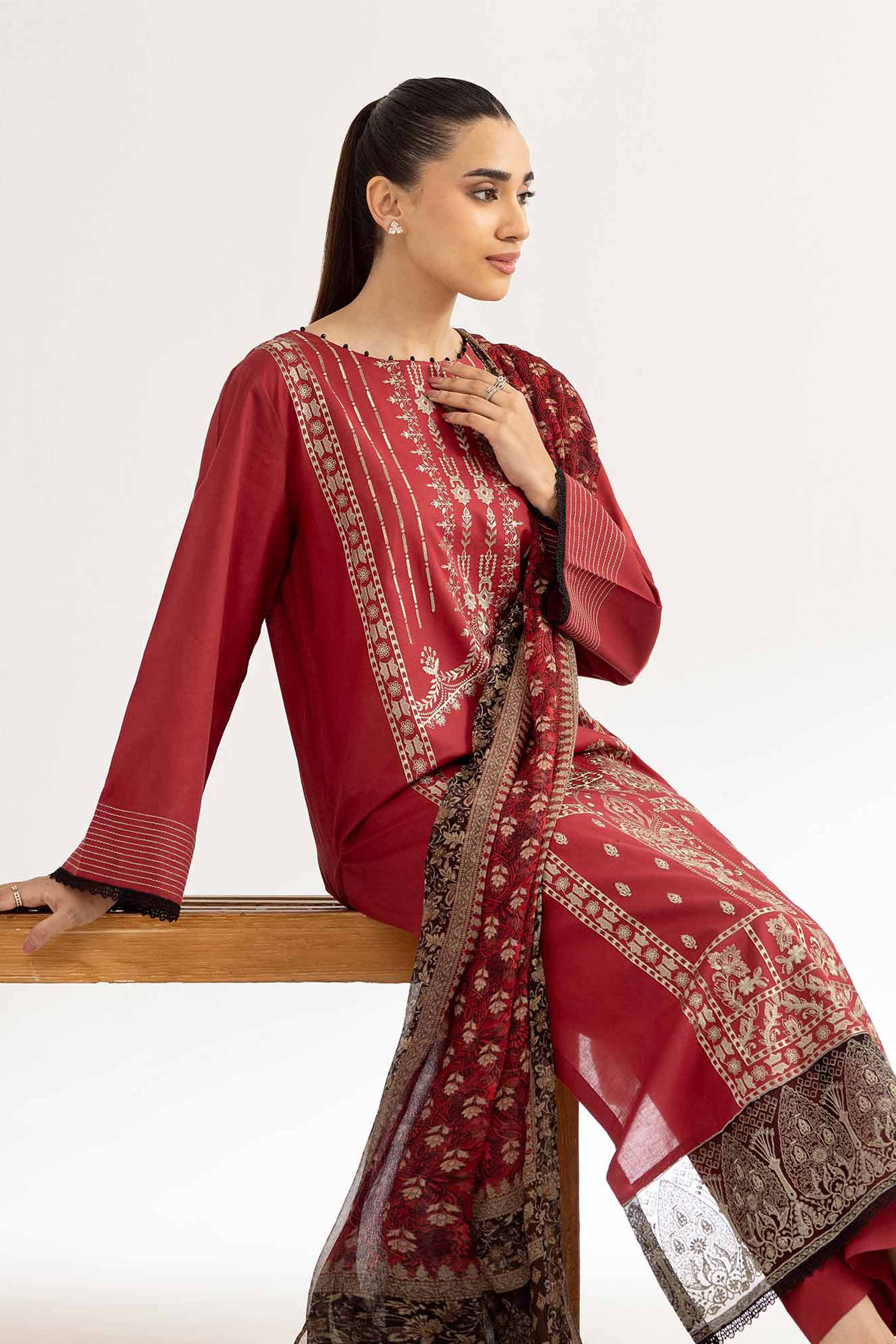 3 Piece - Digital Printed Embroidered Suit - 42501988 for Women - Unstitched Collection | Nishat | Shop Online