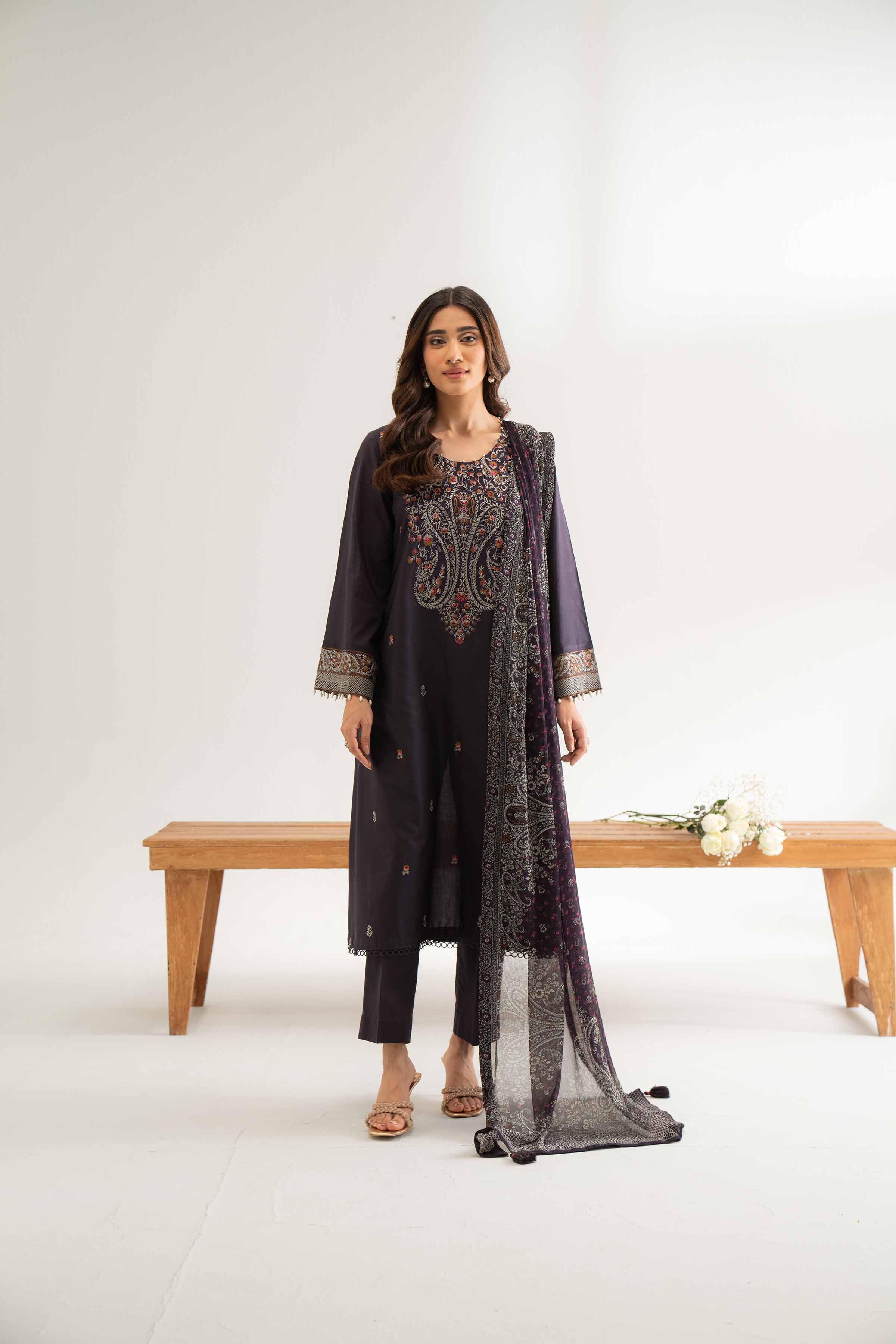 3 Piece - Digital Printed Embroidered Suit - 42501989 for Women - Unstitched Collection | Nishat | Shop Online