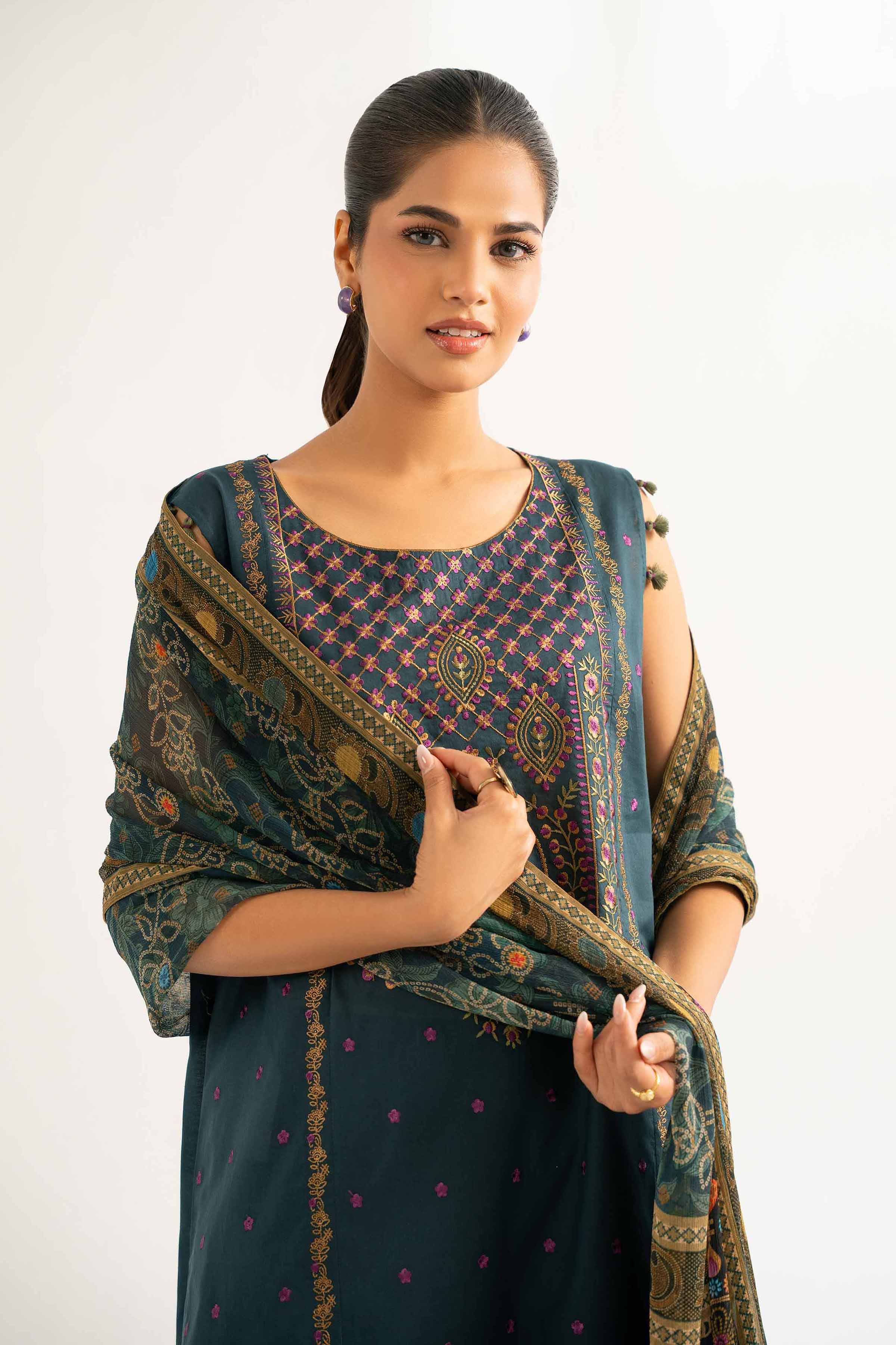 3 Piece - Digital Printed Embroidered Suit - 42501992 for Women - Unstitched Collection | Nishat | Shop Online