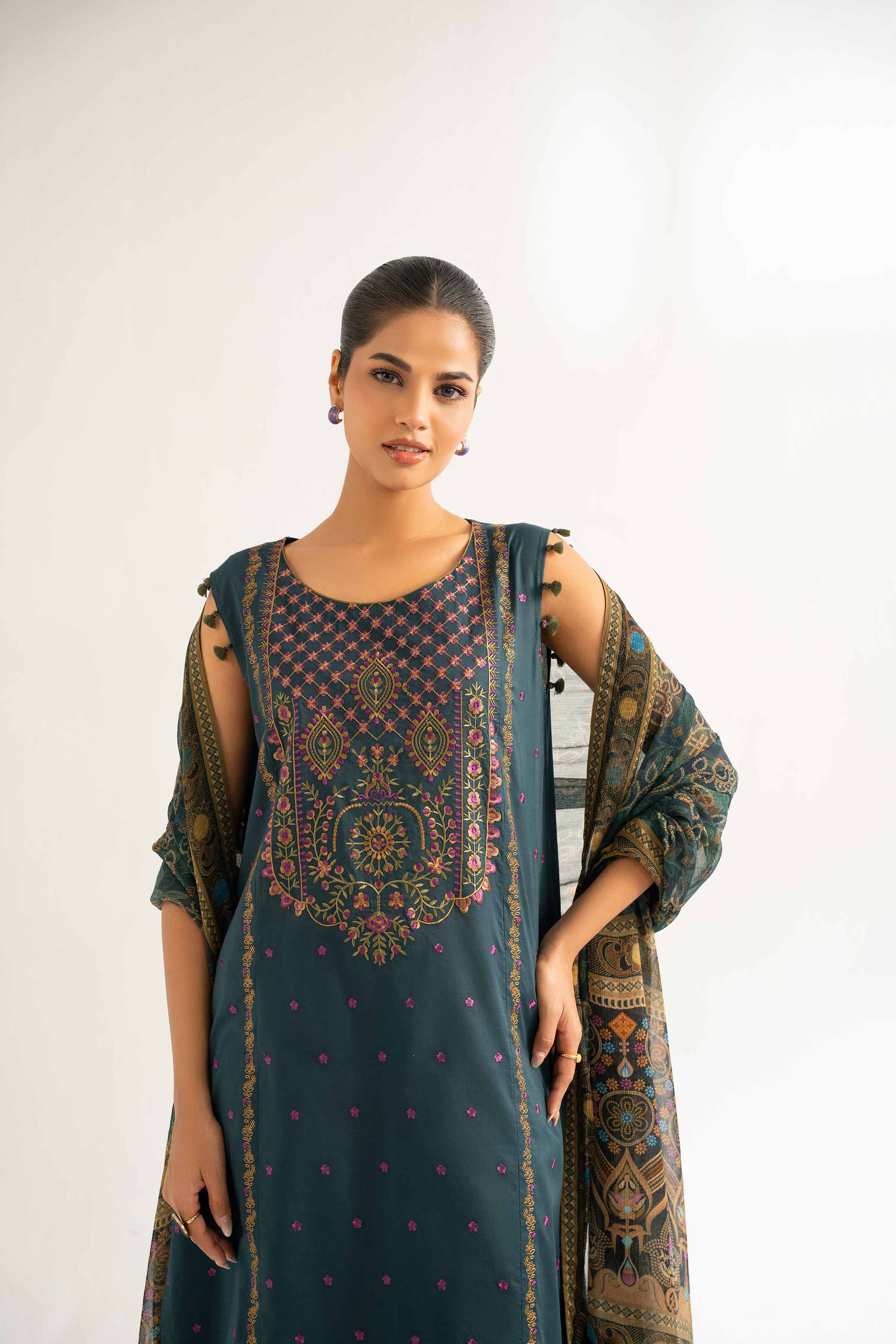 3 Piece - Digital Printed Embroidered Suit - 42501992 for Women - Unstitched Collection | Nishat | Shop Online