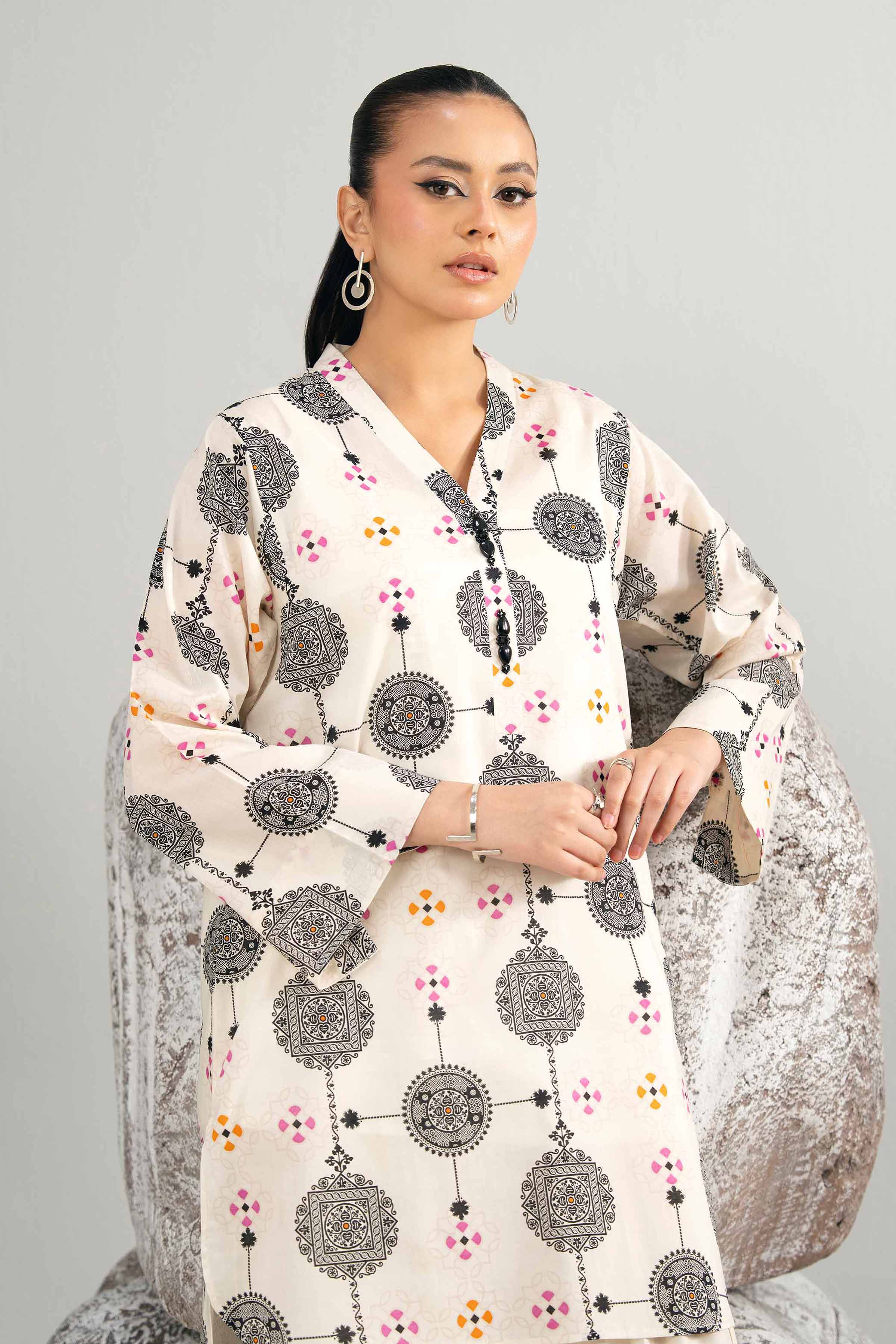 2 Piece - Printed Suit - 42502003 for Women - Unstitched Collection | Nishat | Shop Online